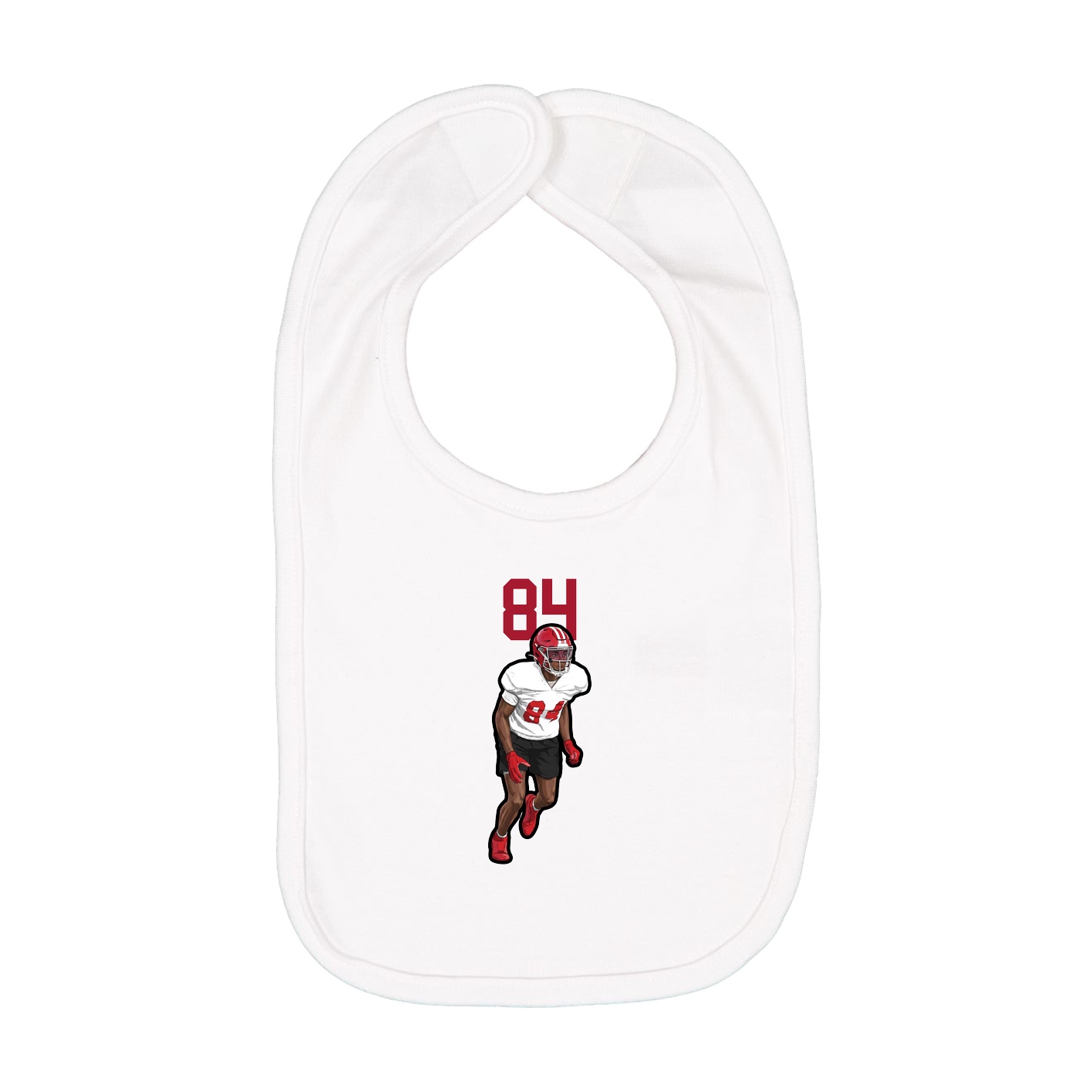 Infant Bib — Number Top in White