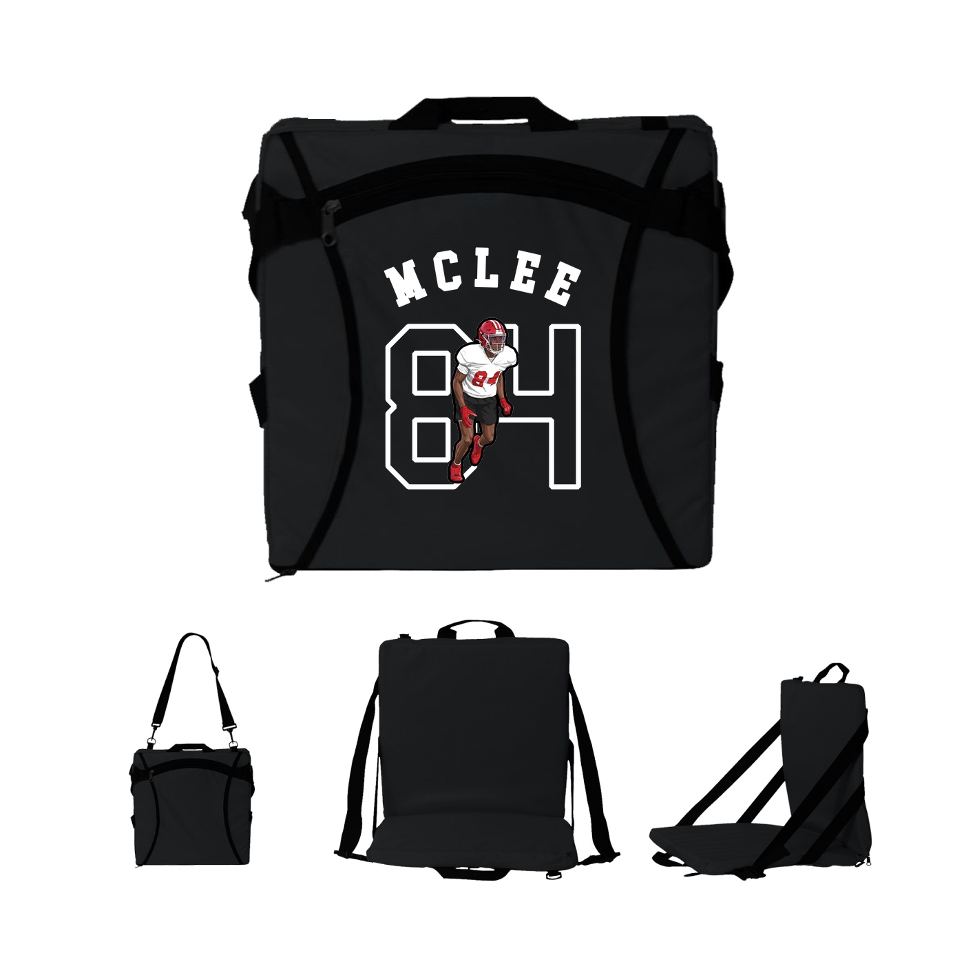 Folding Stadium Seat — Shirsey Arch in Black