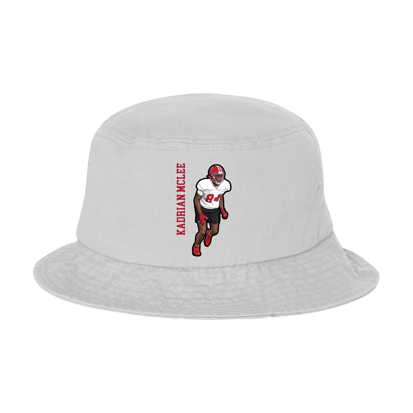 Bucket Cap — Name Vertical in White