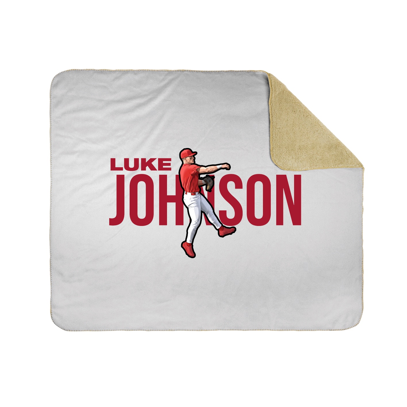 Throw Blanket — Player Name in White