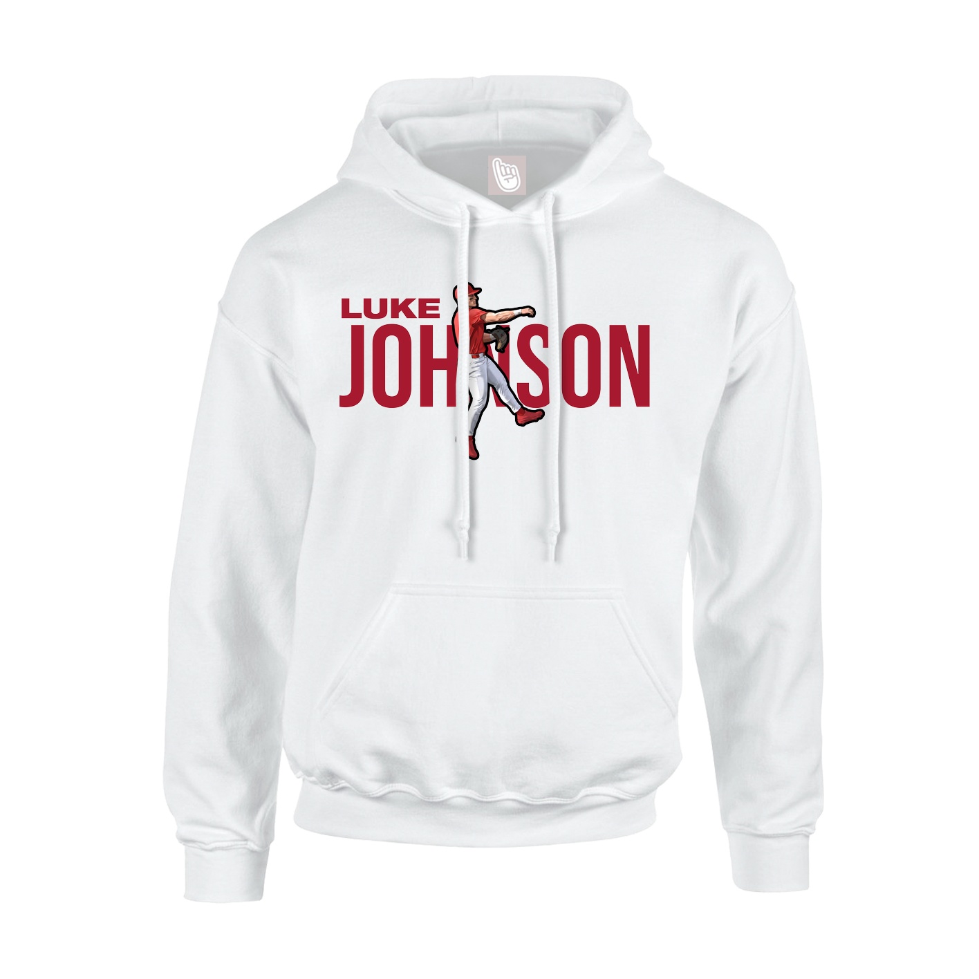 Youth Hoodie — Player Name in White