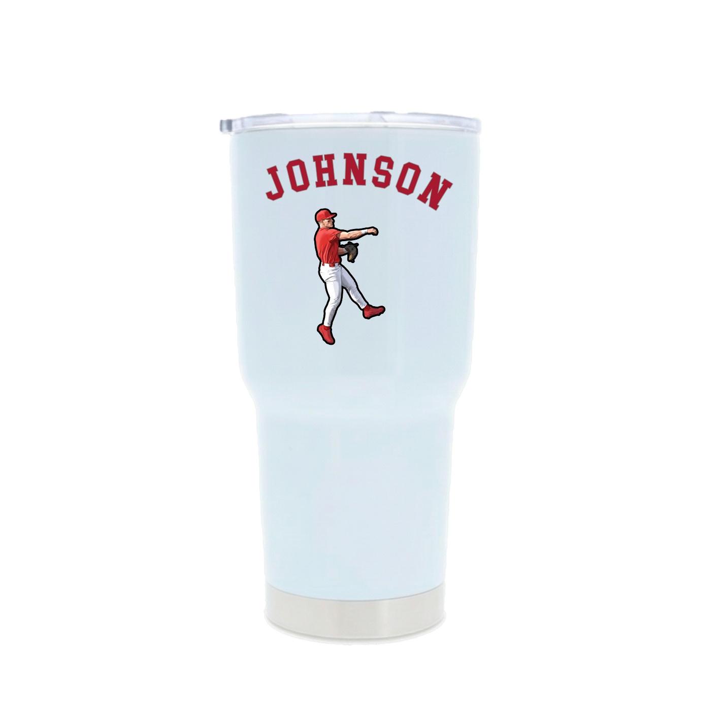 30oz Stainless Steel Tumbler — Shirsey Arch in White