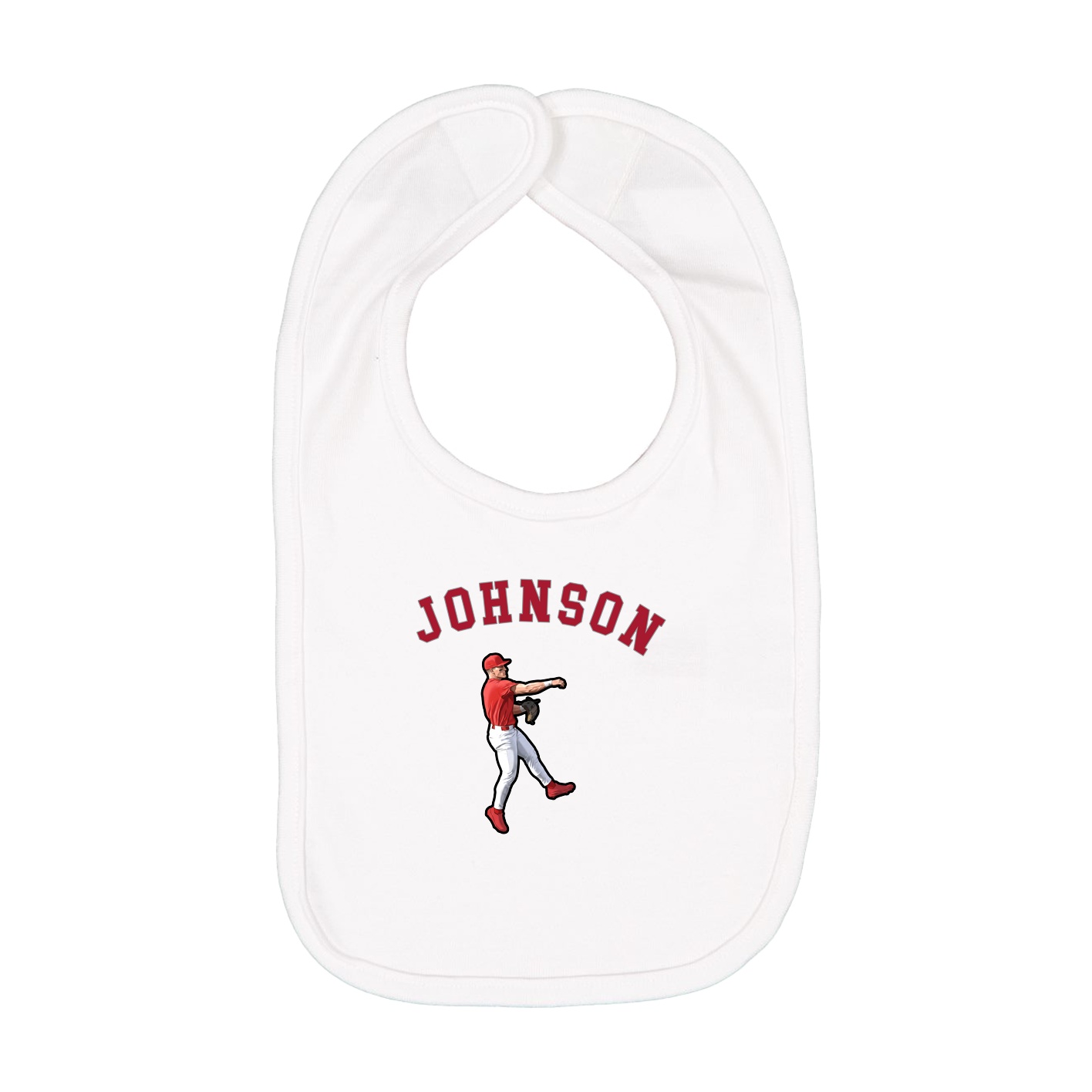Infant Bib — Shirsey Arch in White