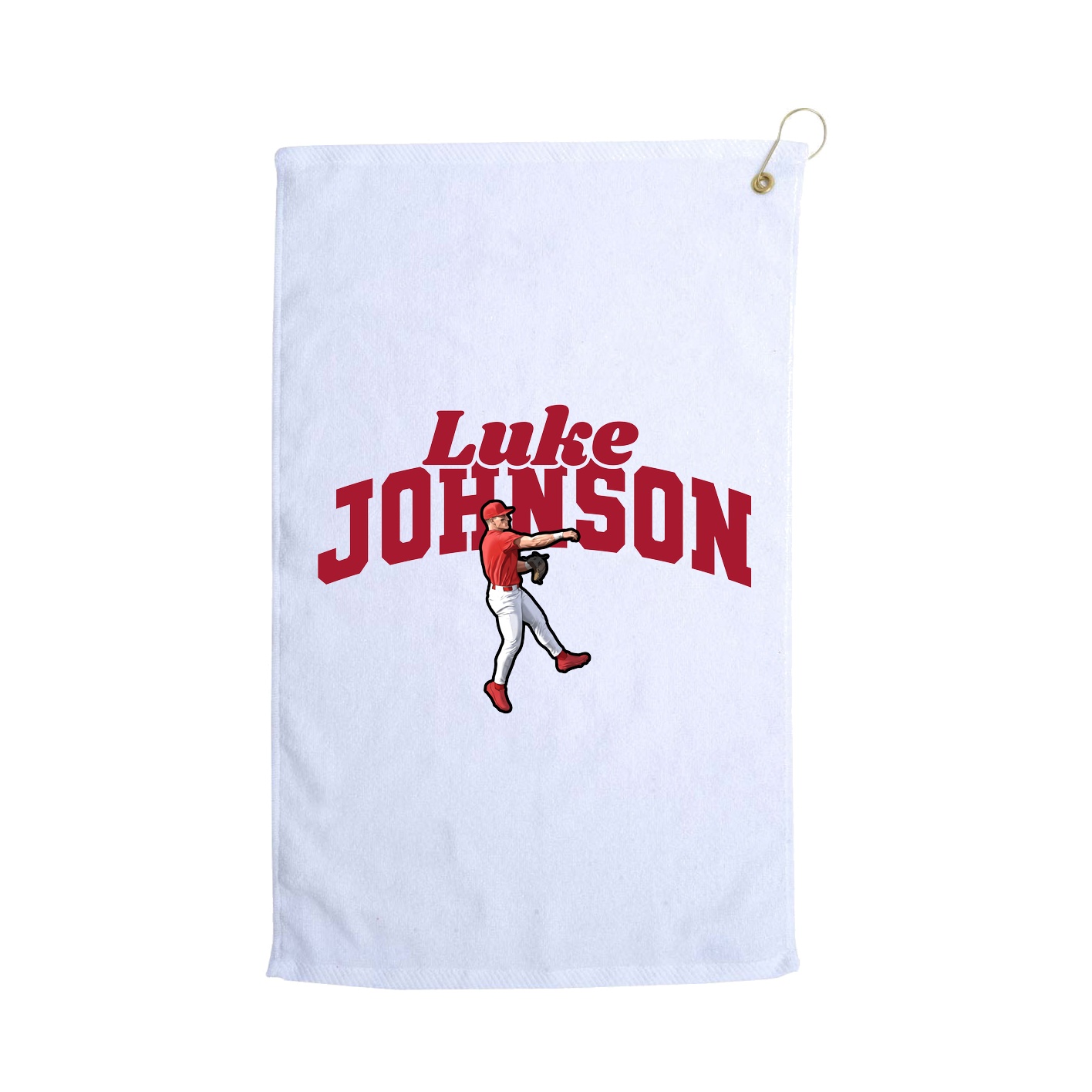 Golf Towel — Signature Arch in White