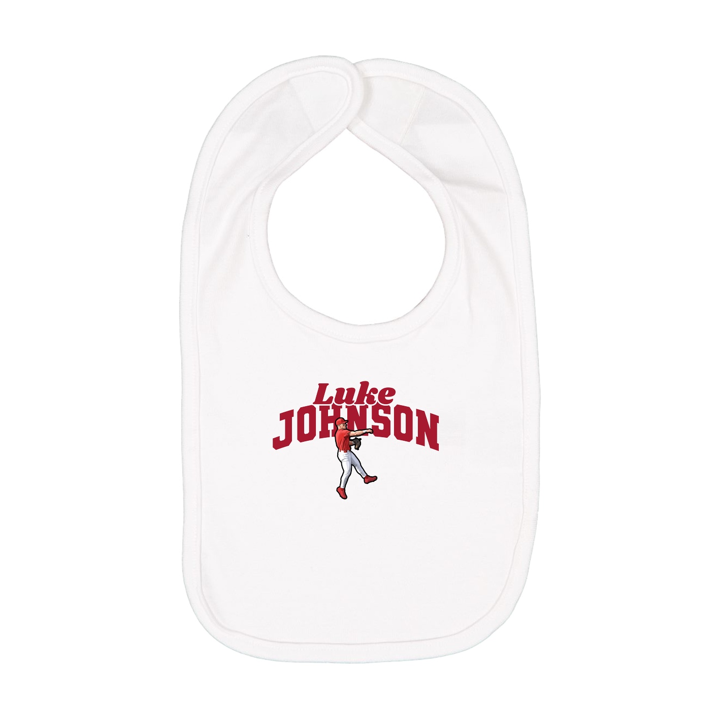 Infant Bib — Signature Arch in White