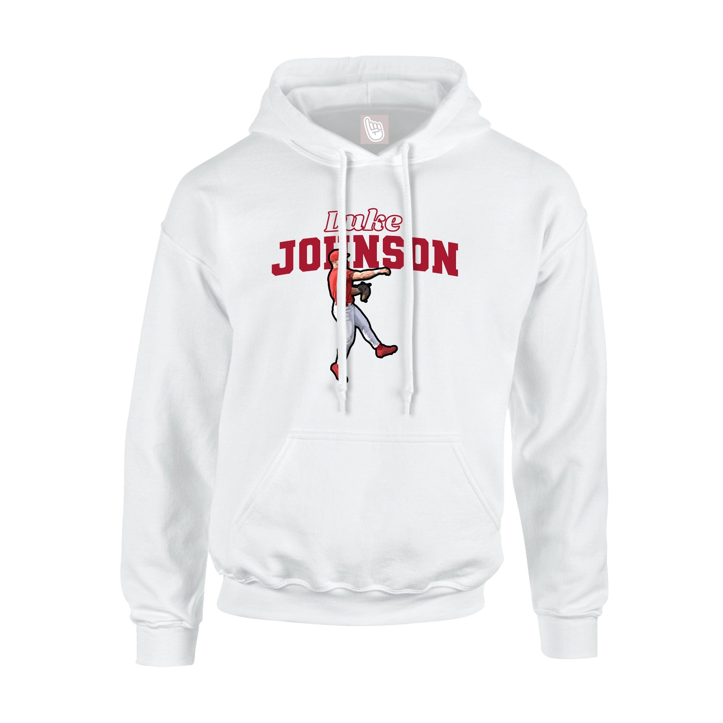 Hoodie — Name Arch in White