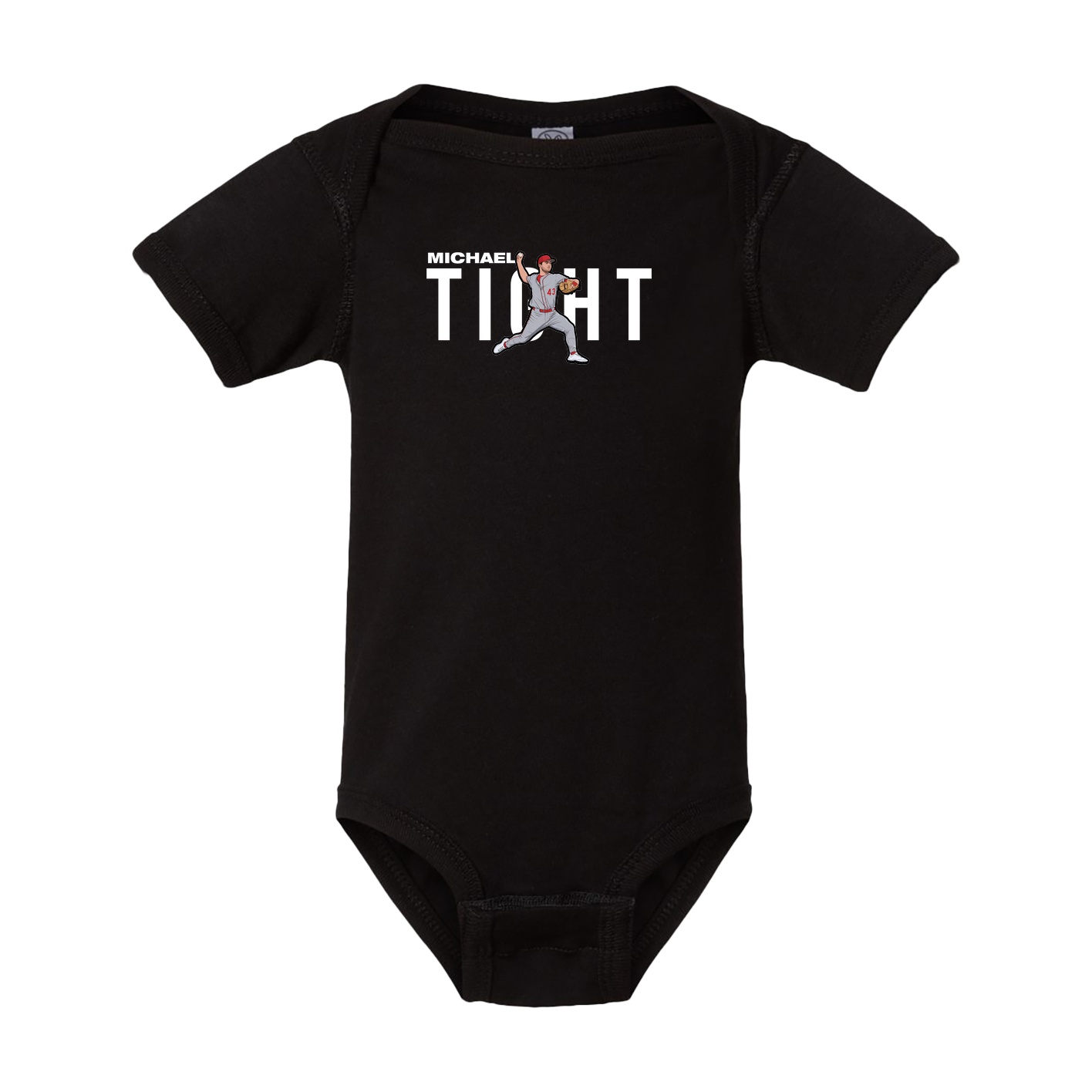 Baby Onesie — Player Name in Black