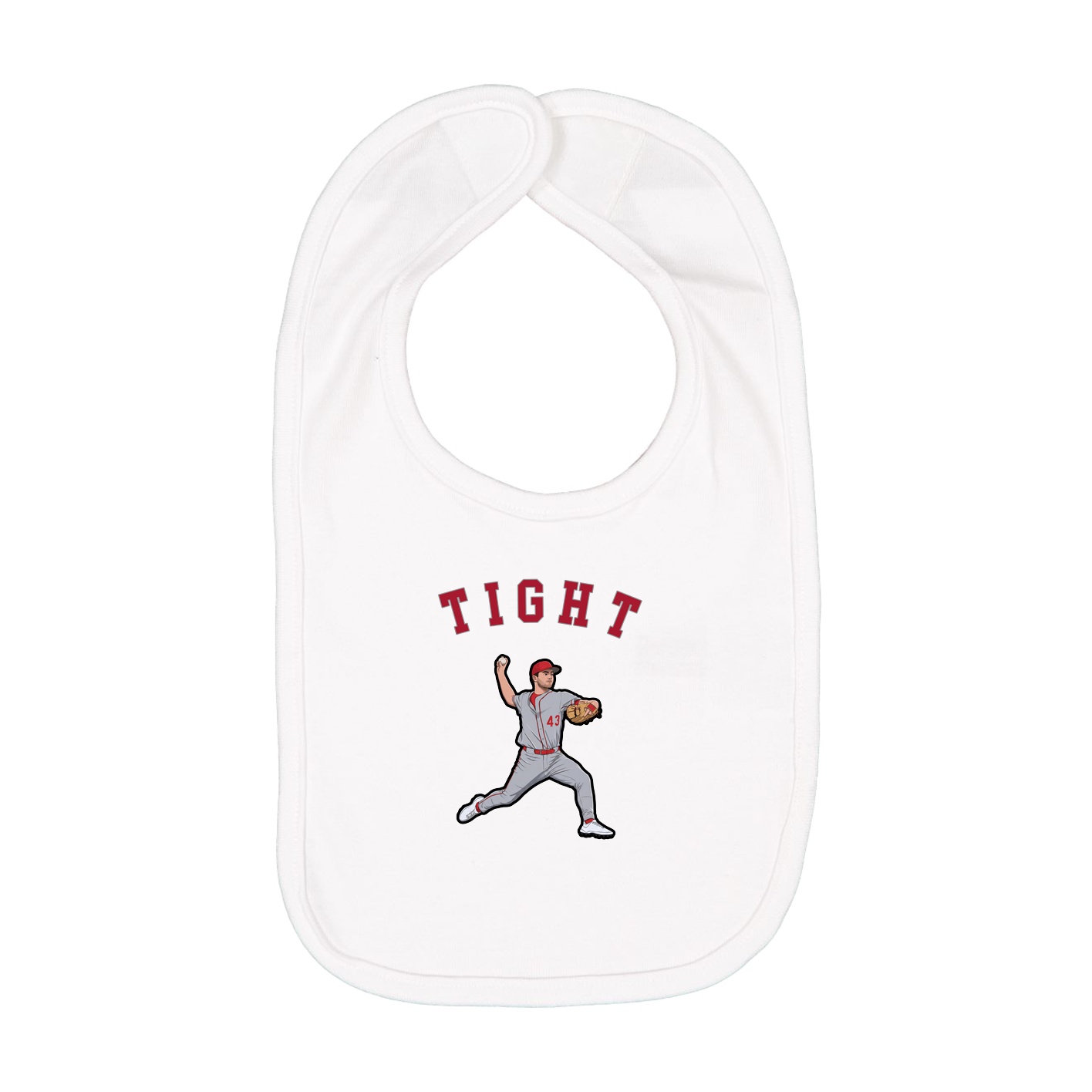 Infant Bib — Shirsey Arch in White