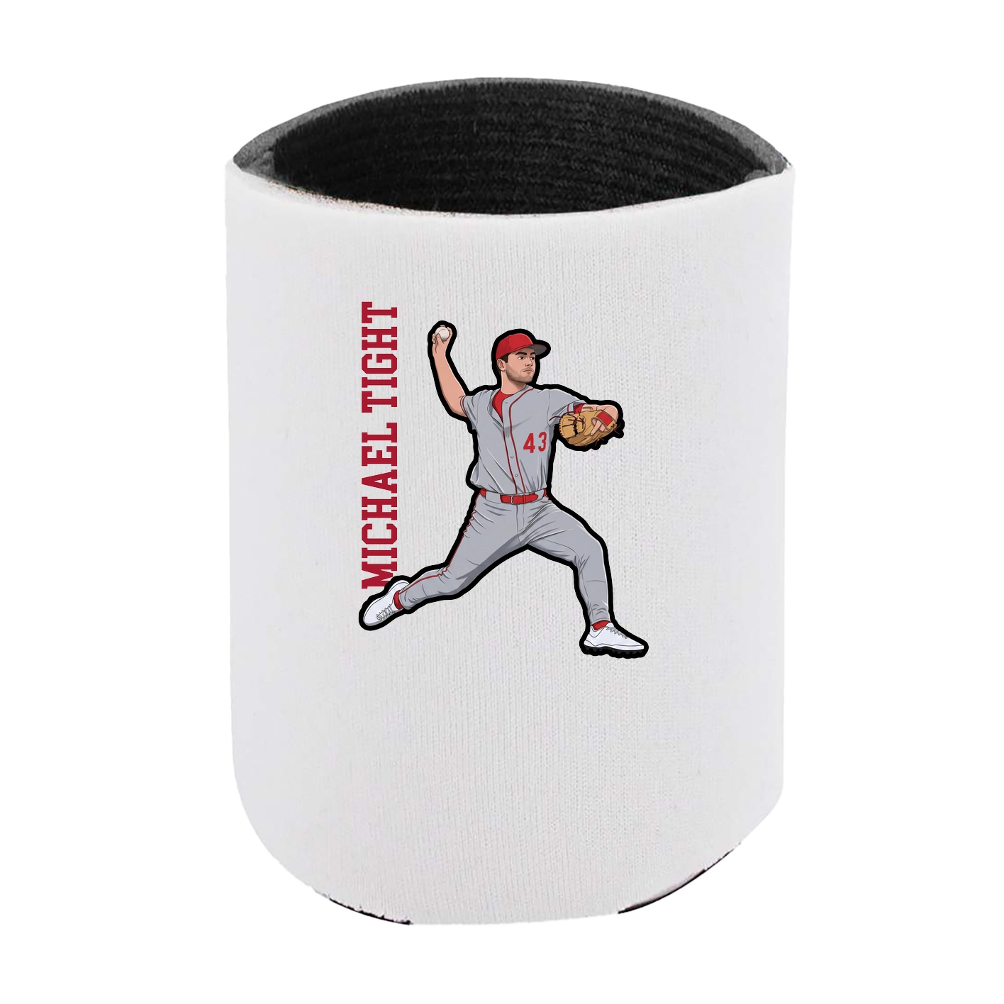 Can Holder — Name Vertical in White