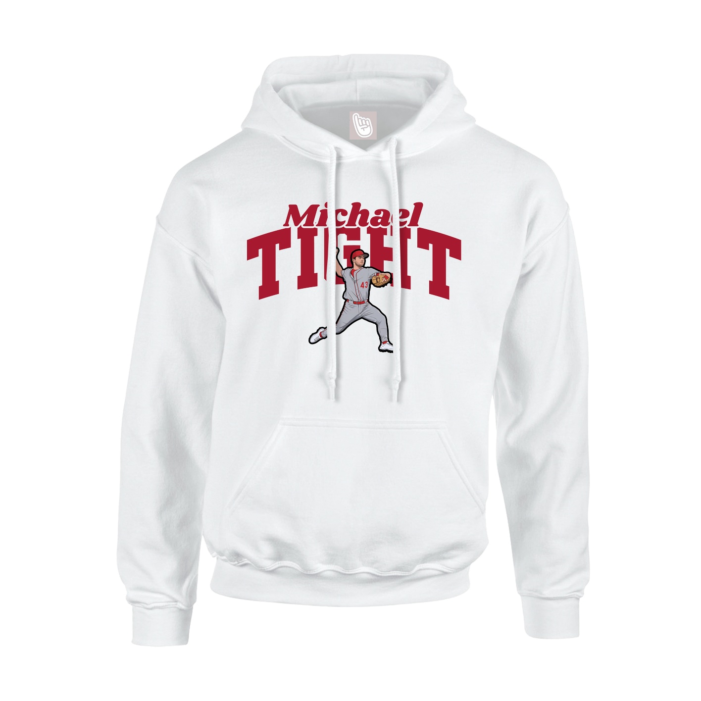 Youth Hoodie — Signature Arch in White