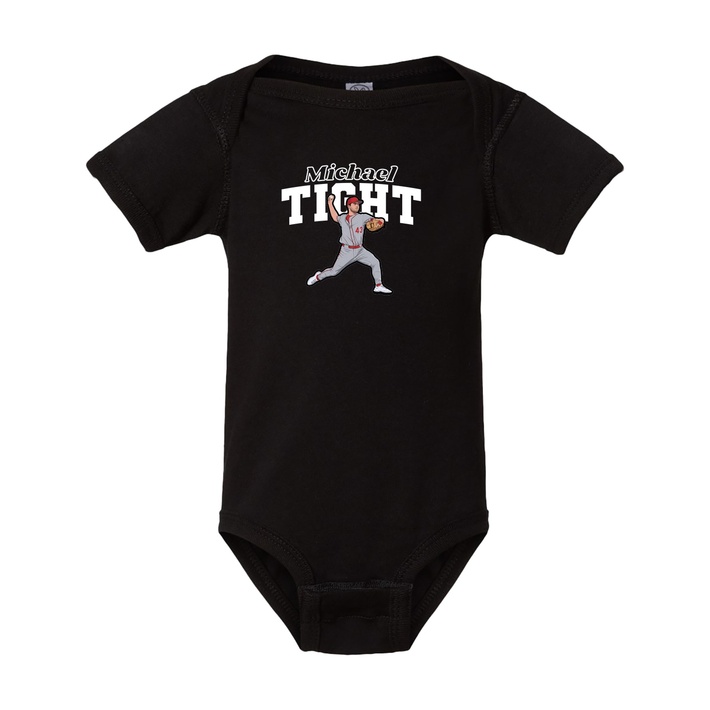 Baby Onesie — Name Arch in Black