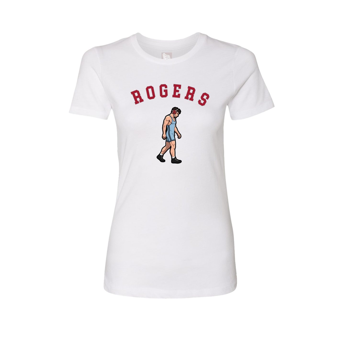 Fitted Women's Tee — Shirsey Arch in White