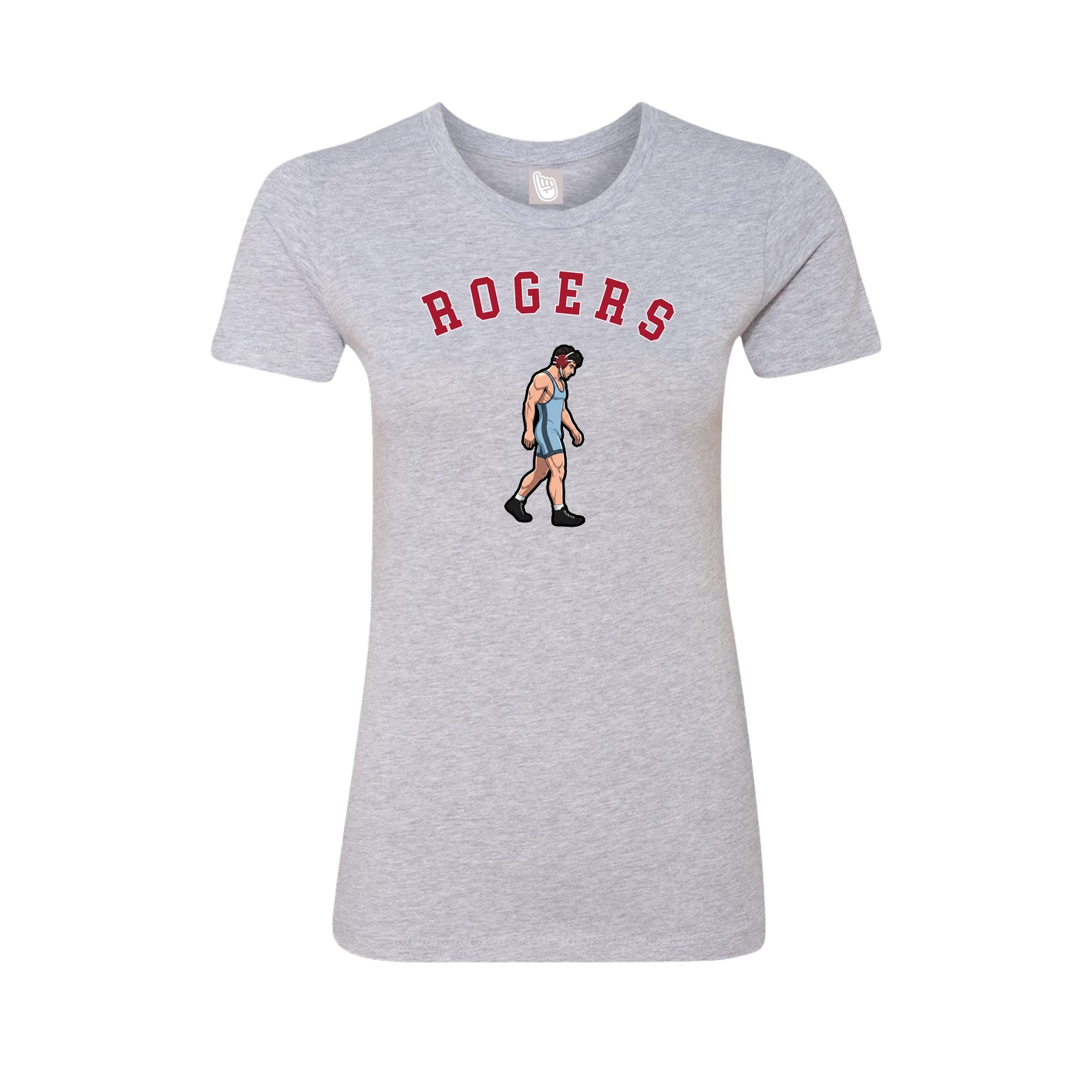 Fitted Women's Tee — Shirsey Arch in Grey