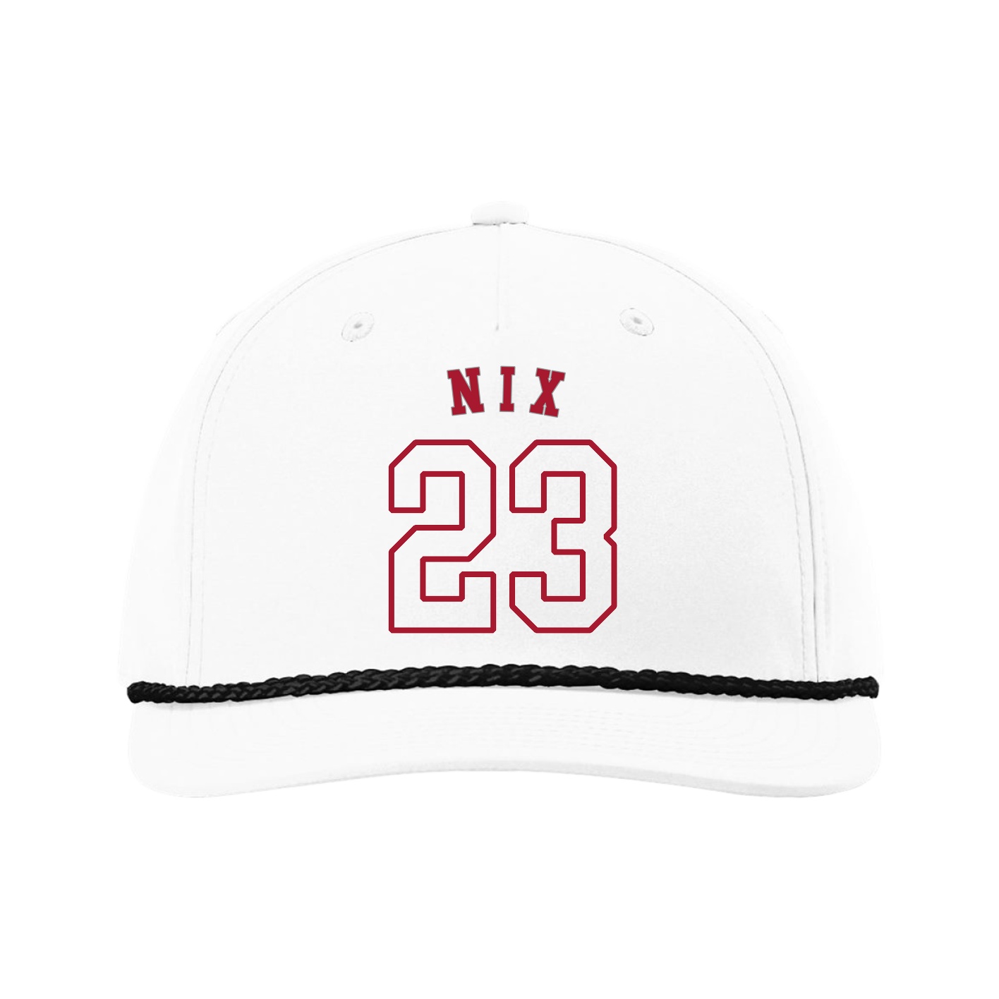 Five-Panel Classic Rope Cap — Shirsey Arch in White