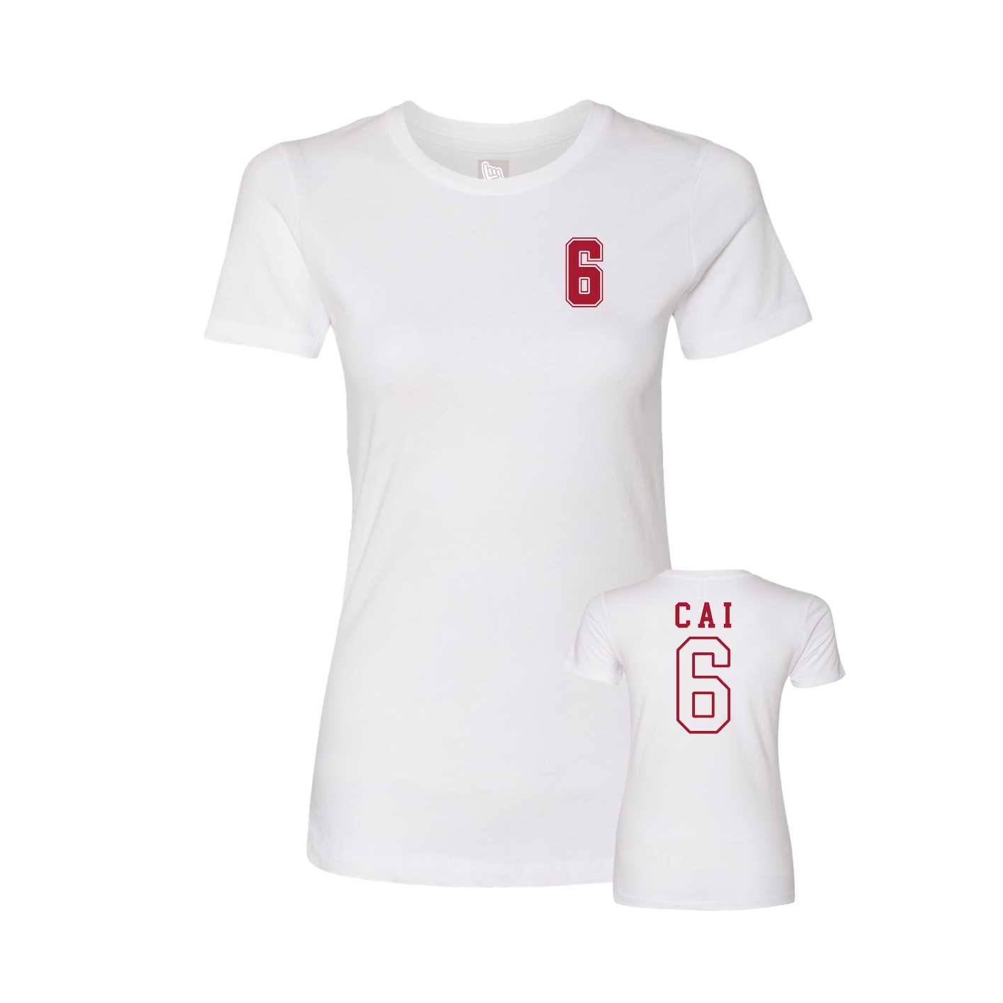 Fitted Women's Tee — Chest Back in White