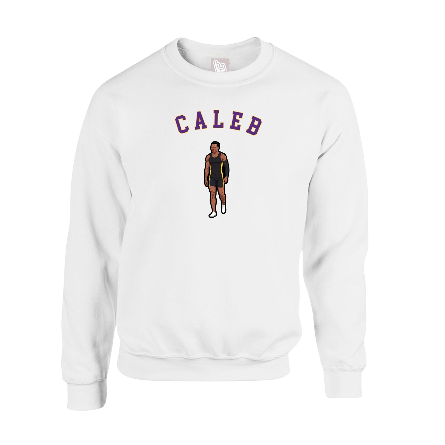 Fleece Crew — Shirsey Arch in White