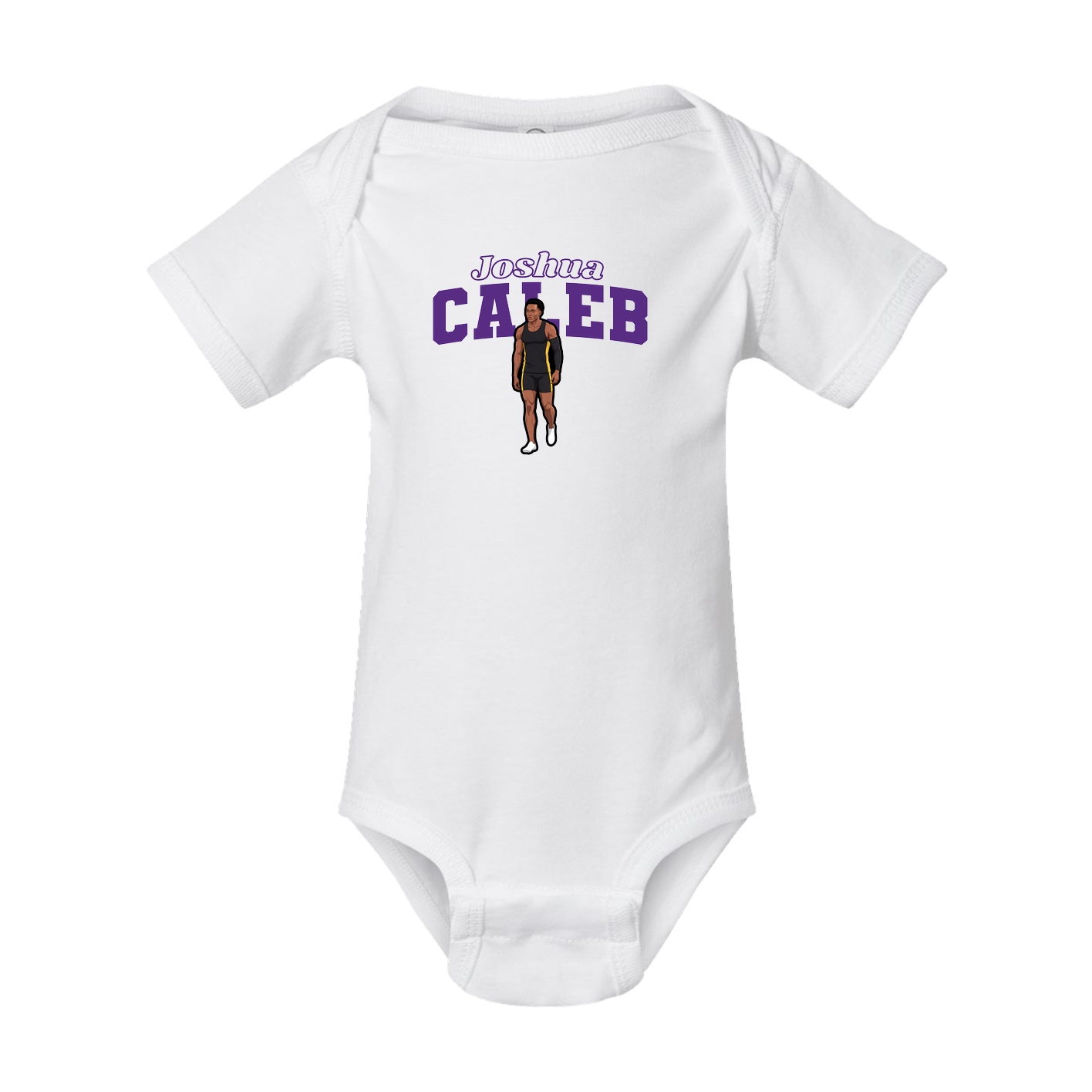 Baby Onesie — Name Arch in White