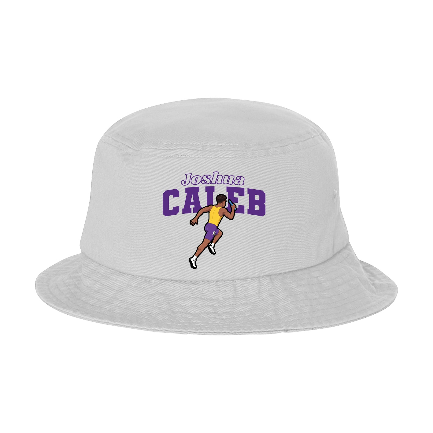 Bucket Cap — Name Arch in White
