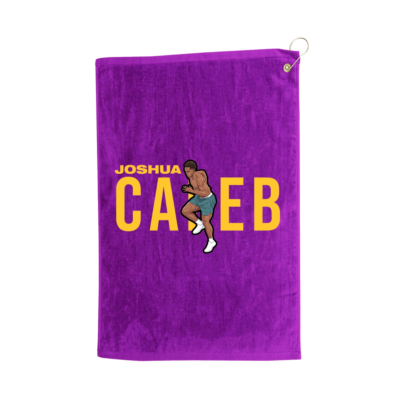 Golf Towel — Player Name in Purple