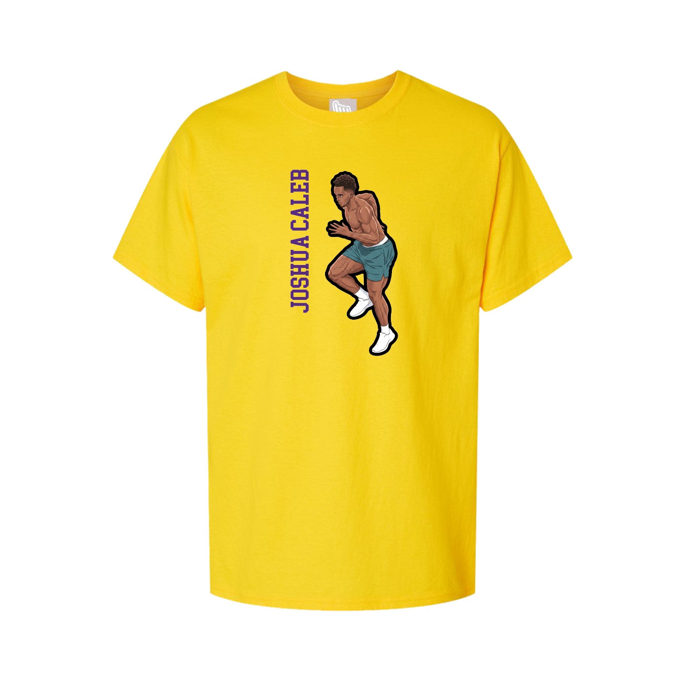 Youth Tee — Name Vertical in Gold
