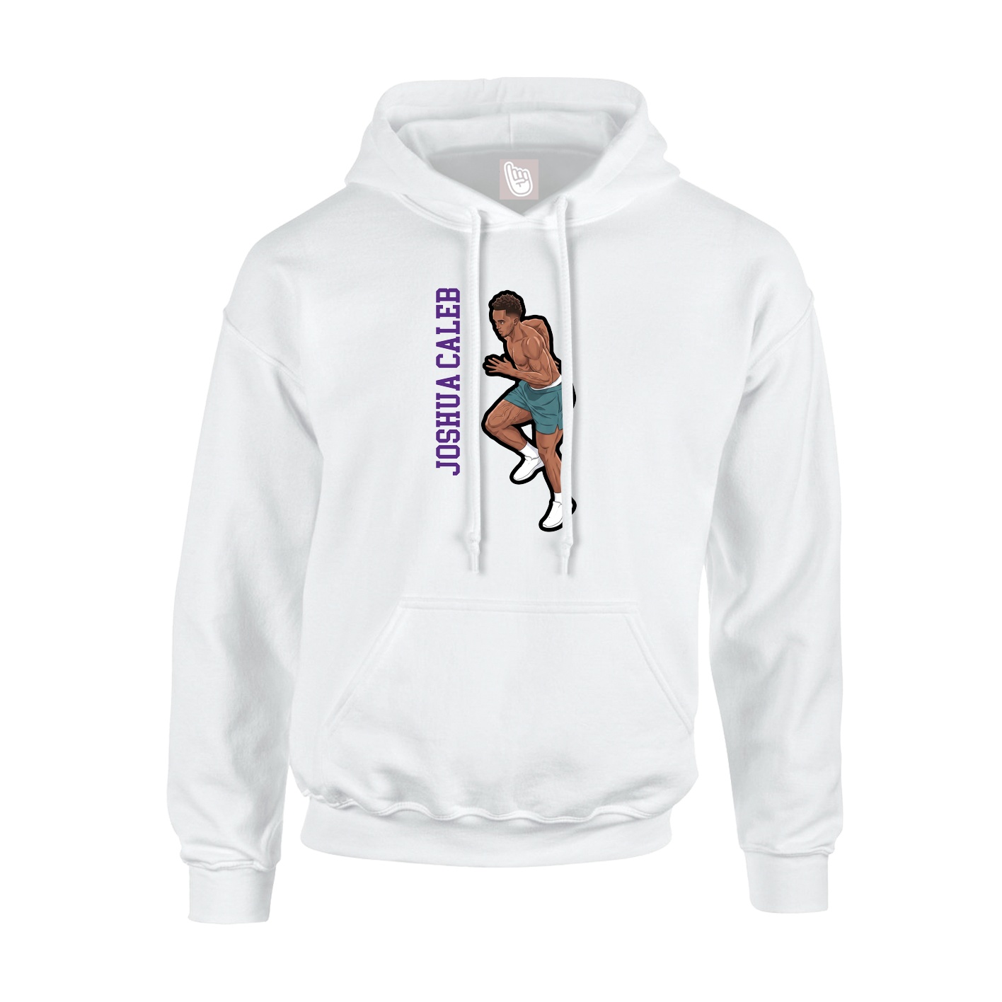 Hoodie — Name Vertical in White