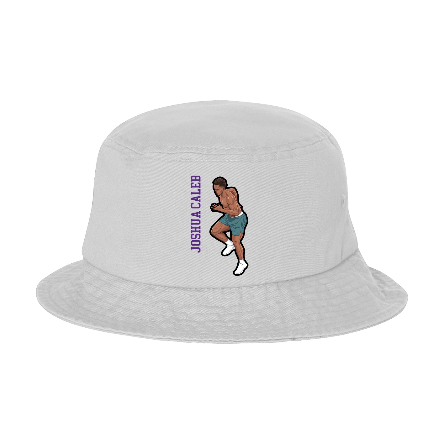 Bucket Cap — Name Vertical in White