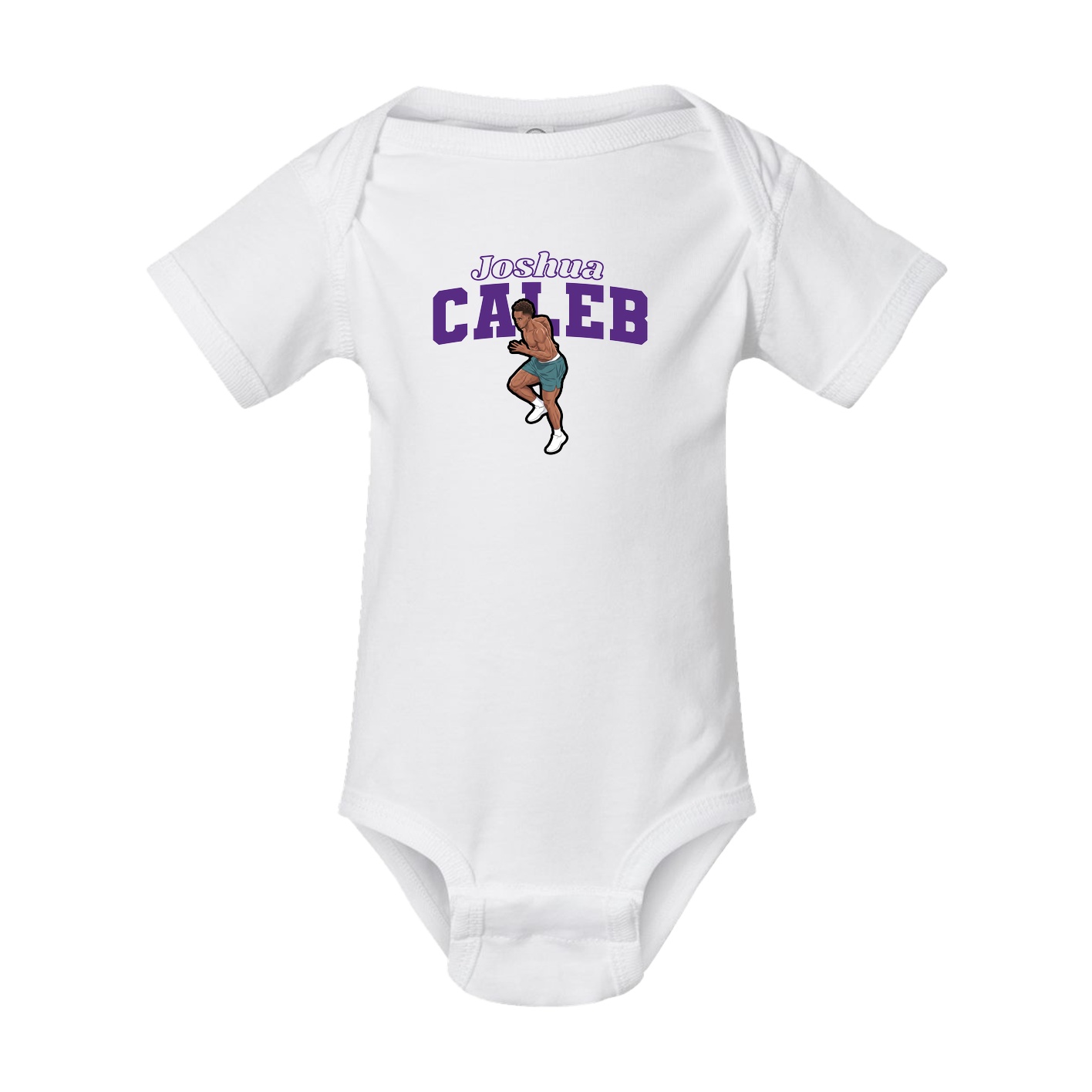 Baby Onesie — Name Arch in White