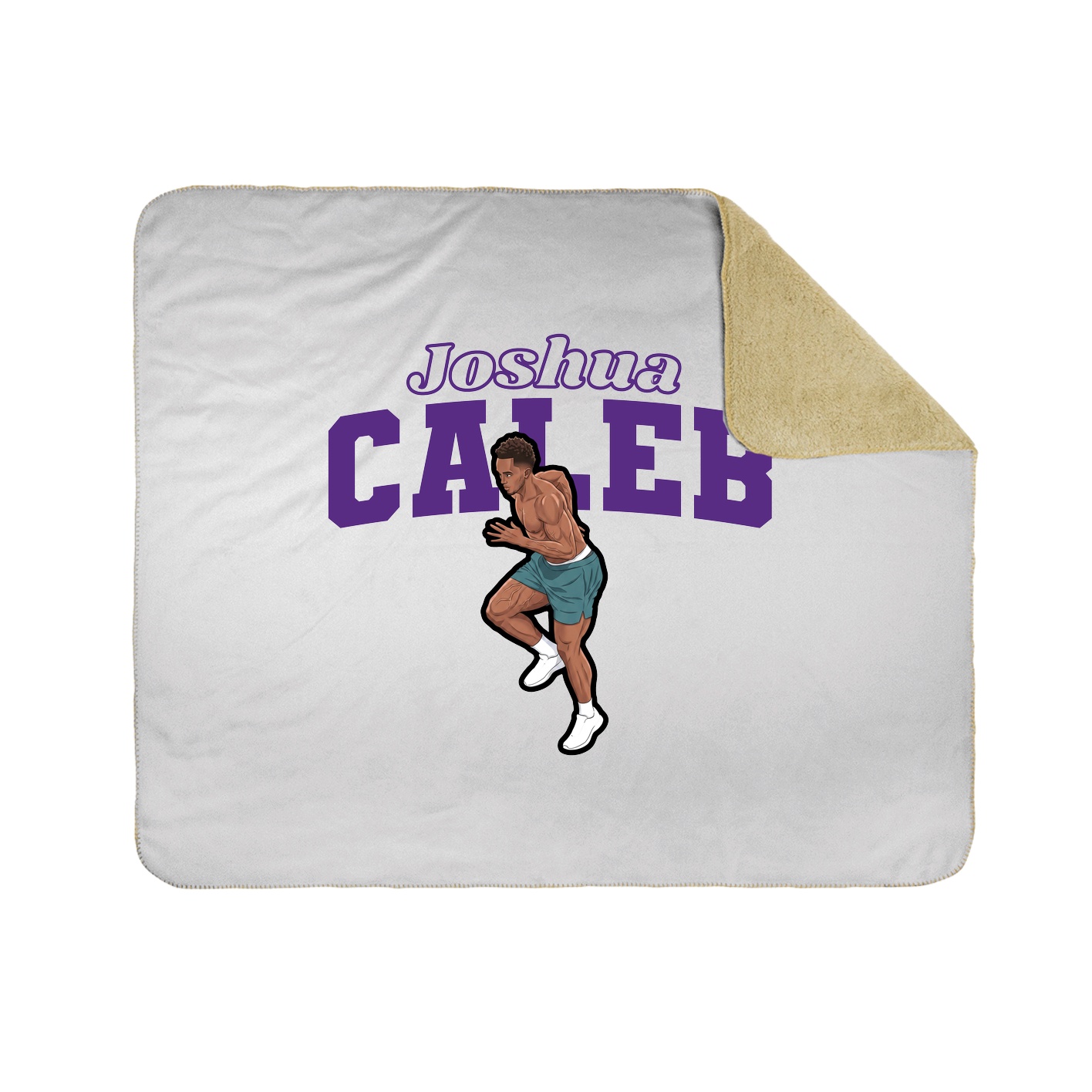 Throw Blanket — Name Arch in White