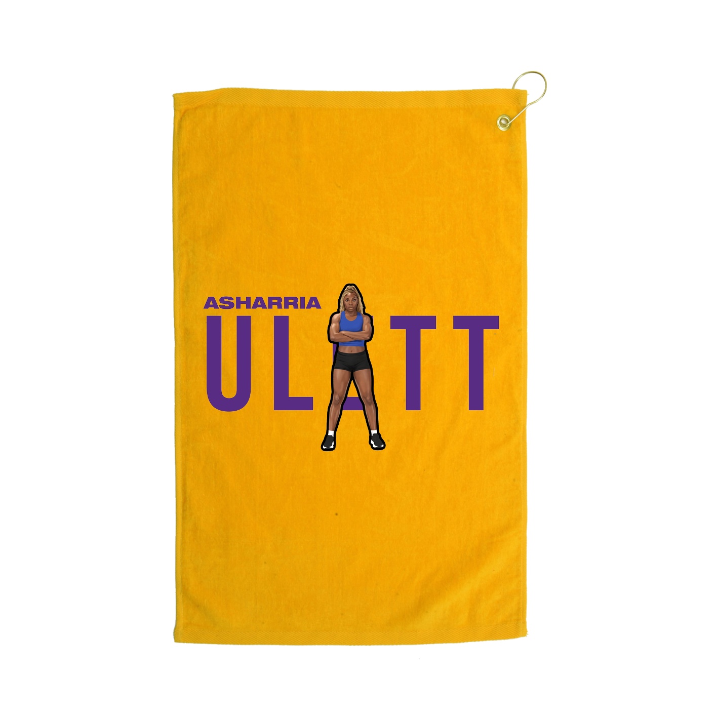 Golf Towel — Player Name in Gold