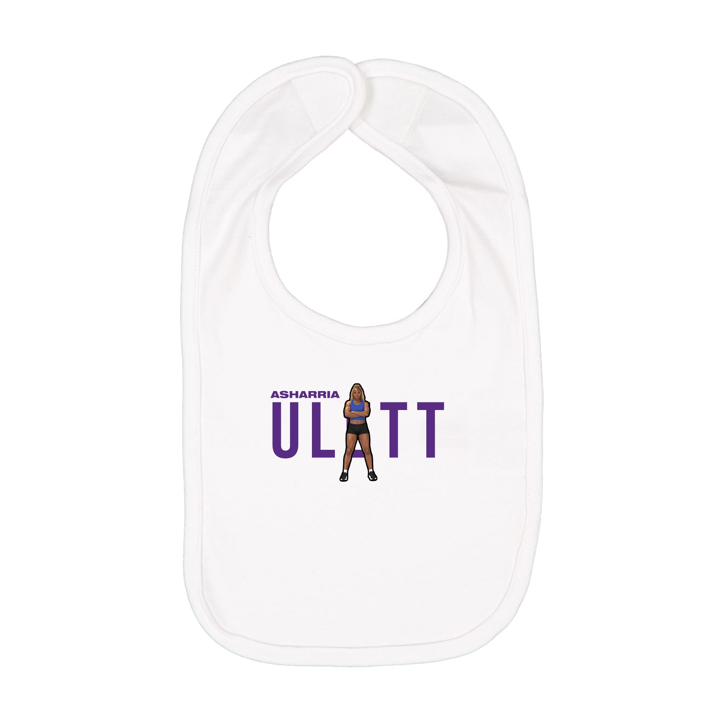 Infant Bib — Player Name in White