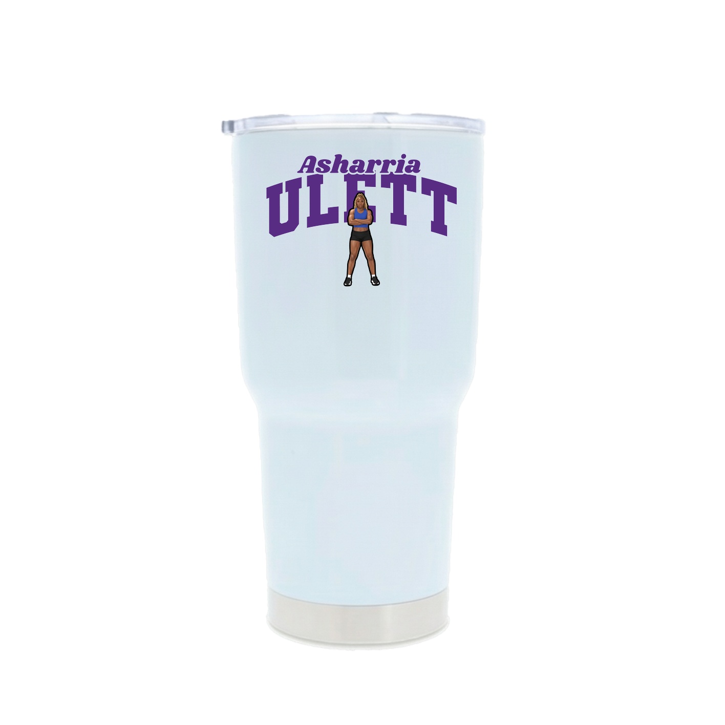30oz Stainless Steel Tumbler — Signature Arch in White