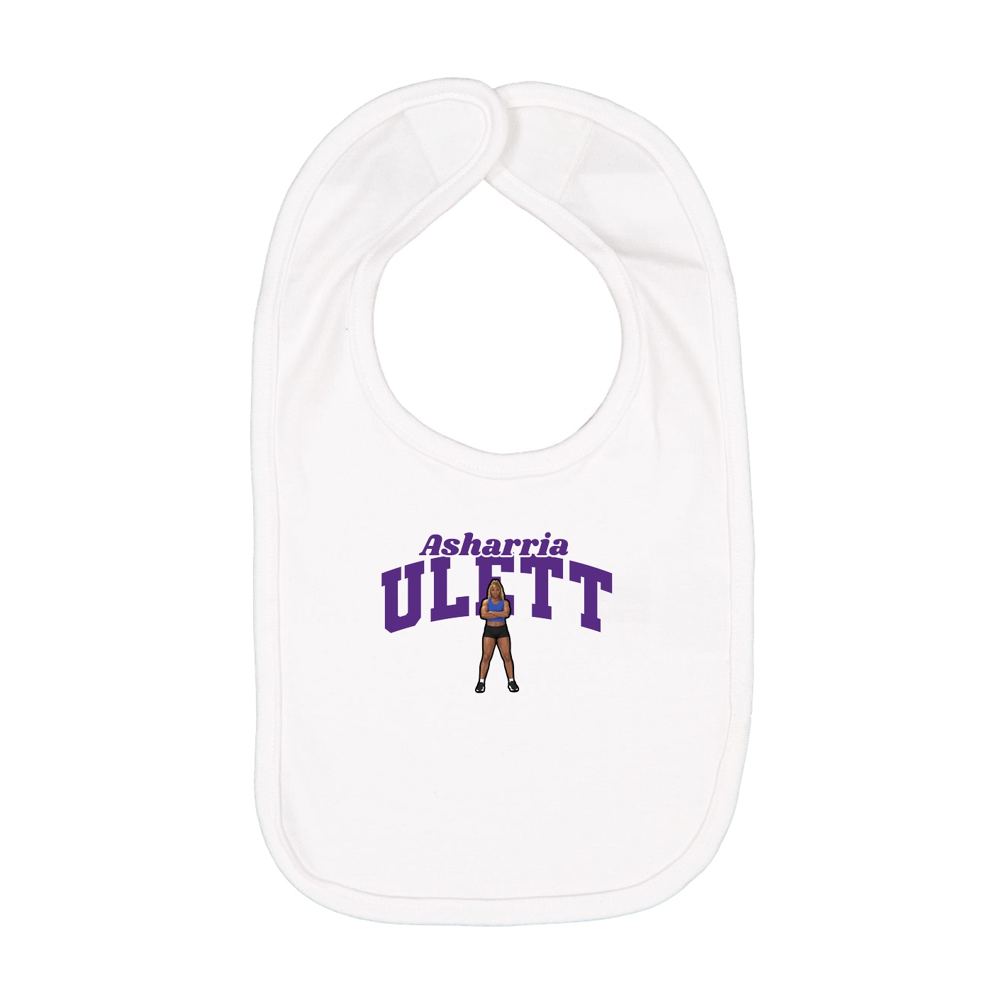 Infant Bib — Signature Arch in White