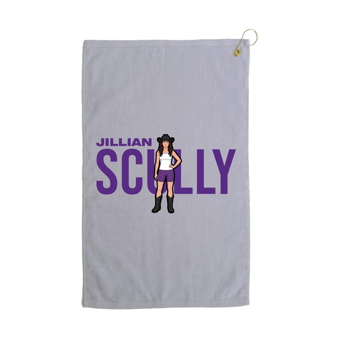 Golf Towel — Player Name in Grey