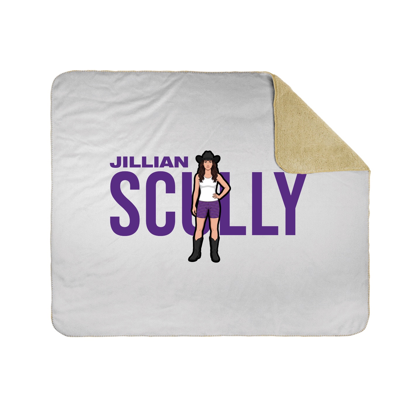 Throw Blanket — Player Name in White