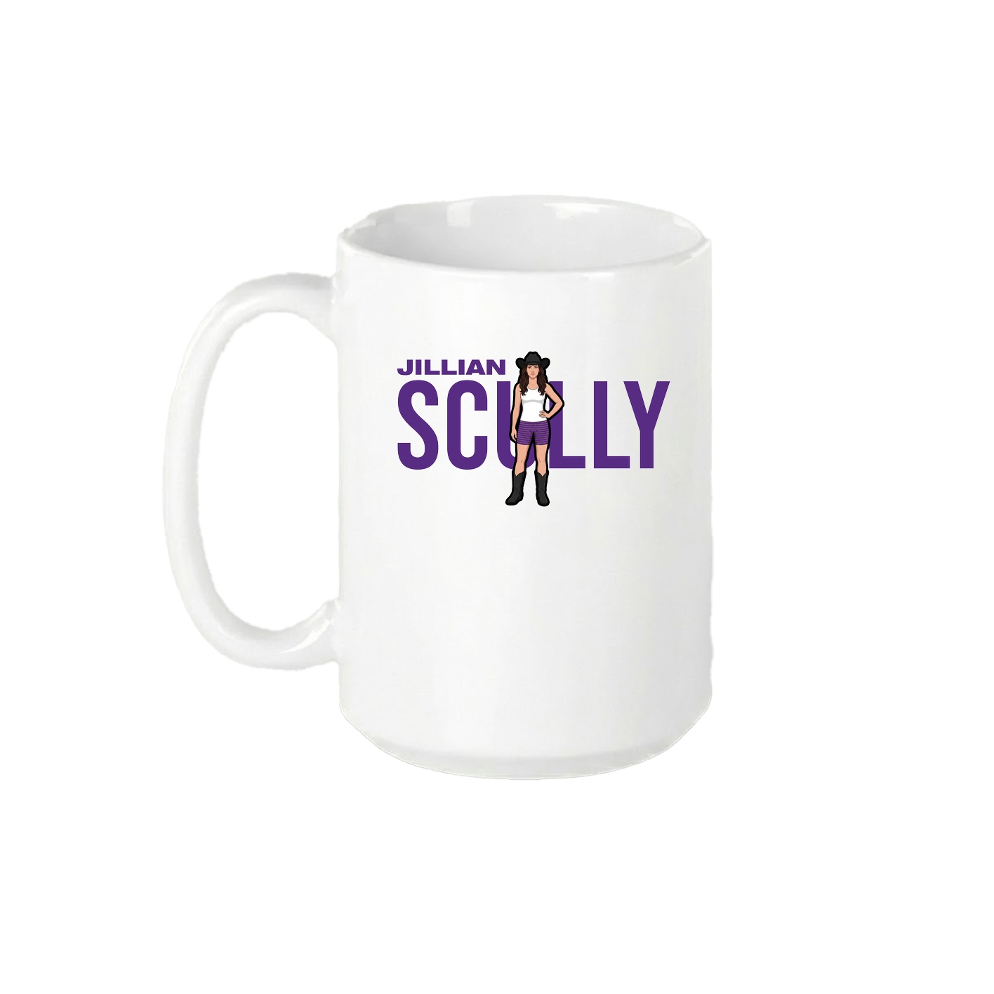 15oz Coffee Mug — Player Name in White