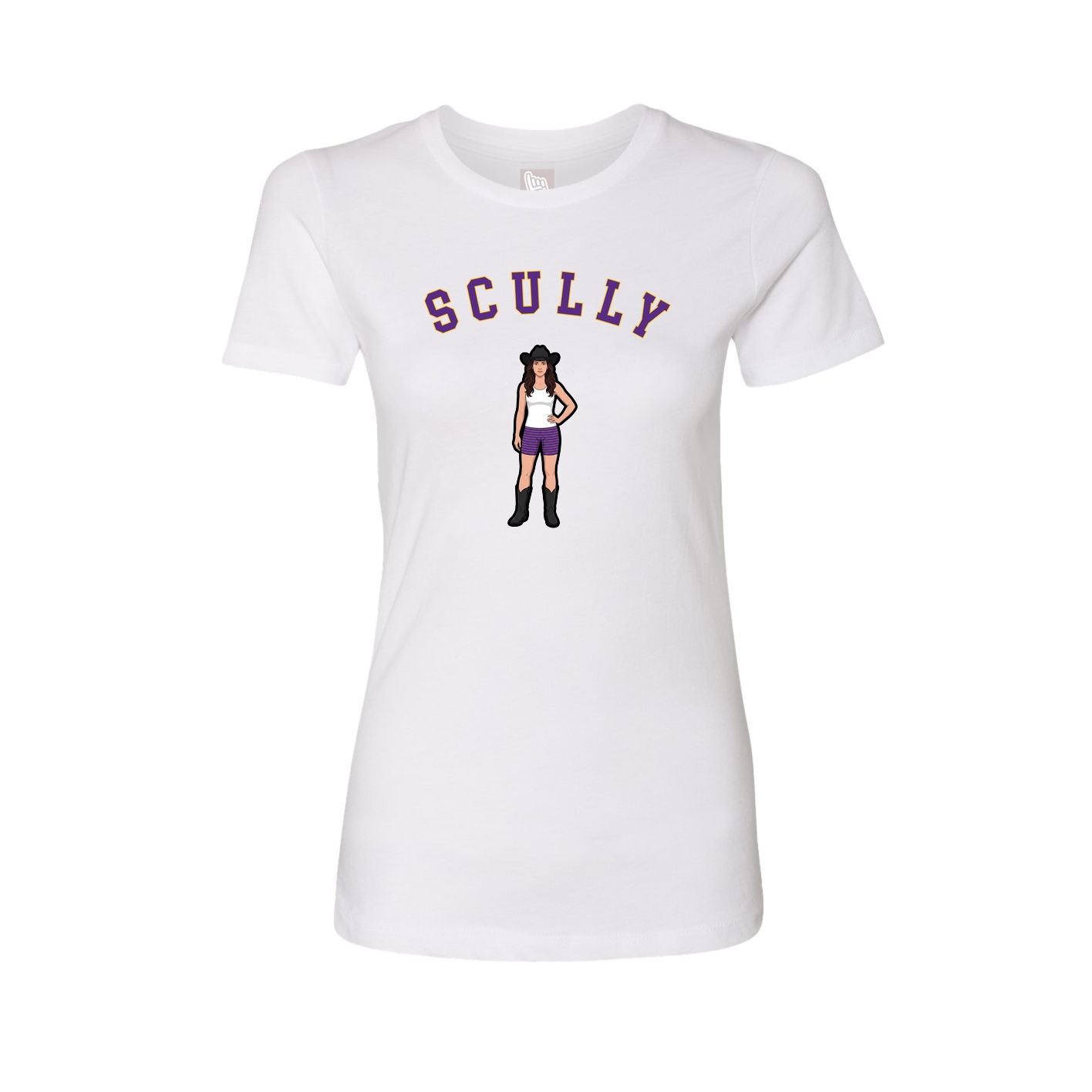 Fitted Women's Tee — Shirsey Arch in White