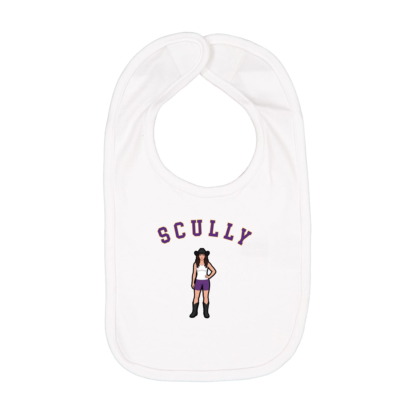 Infant Bib — Shirsey Arch in White