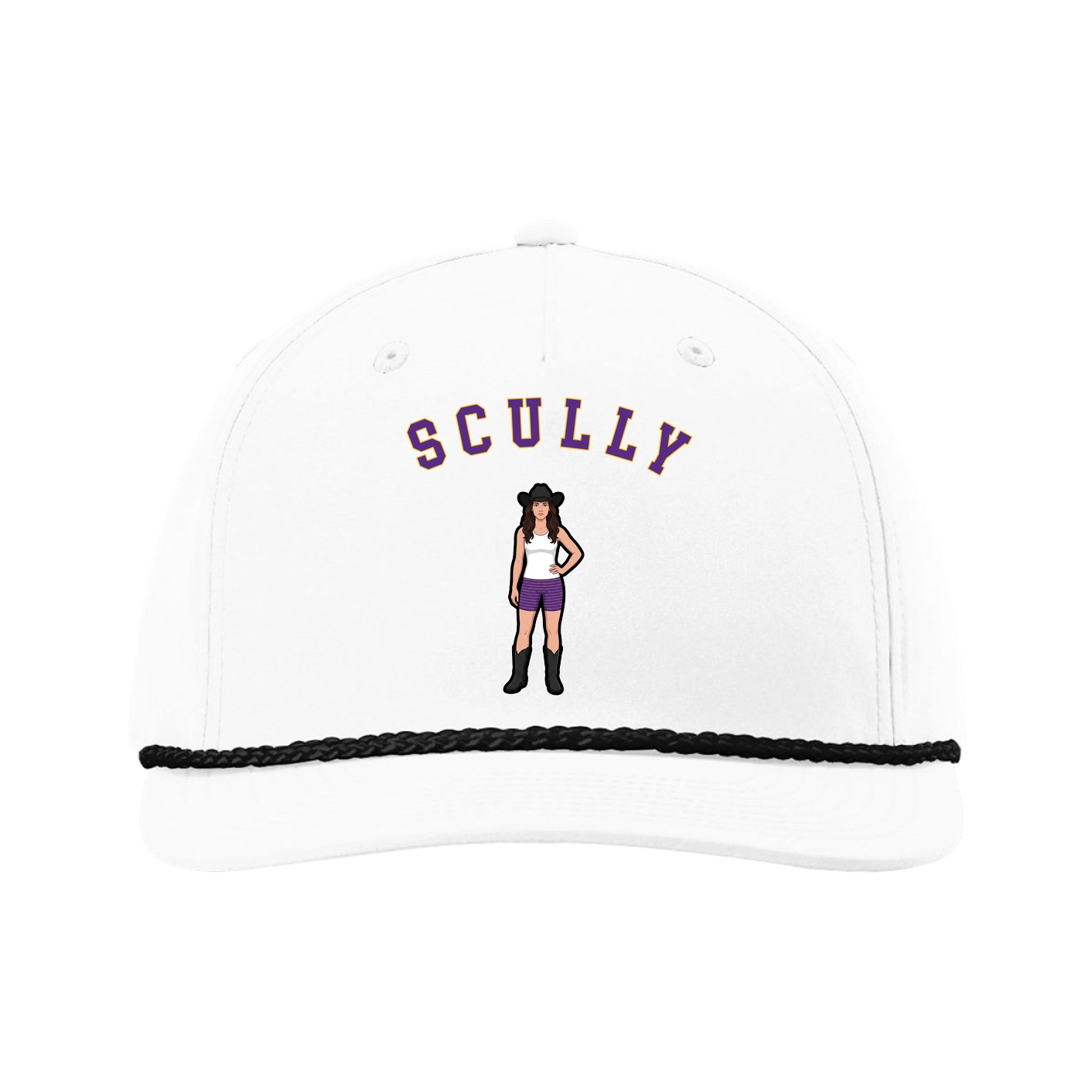 Five-Panel Classic Rope Cap — Shirsey Arch in White