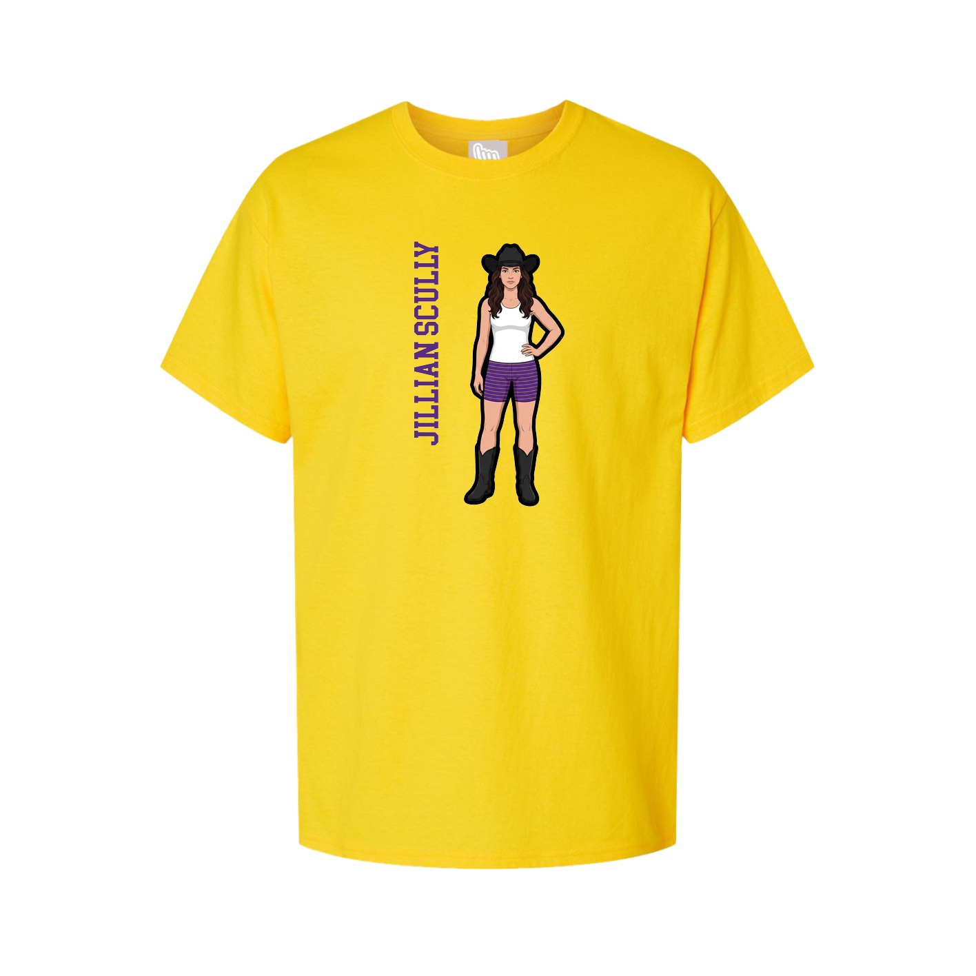 Youth Tee — Name Vertical in Gold