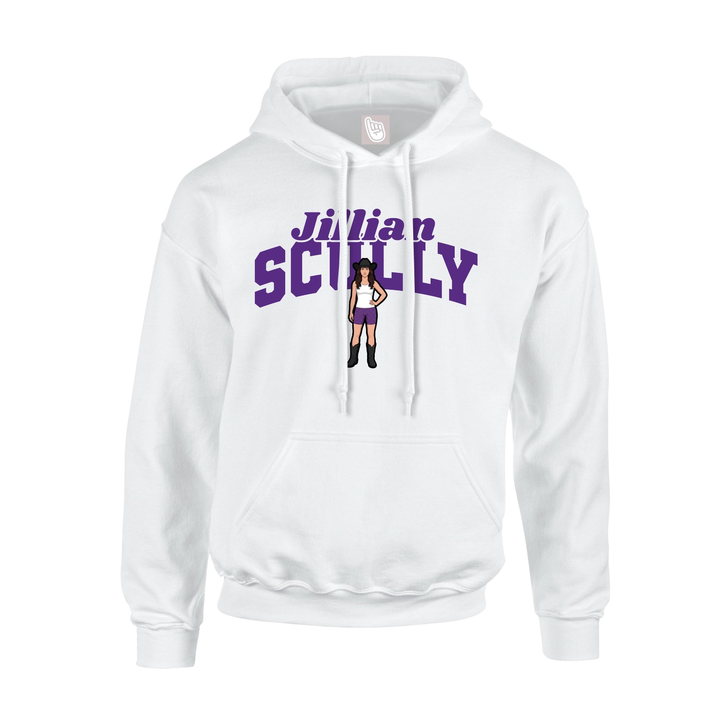 Youth Hoodie — Signature Arch in White