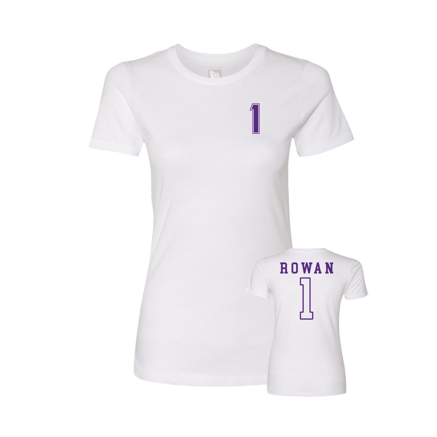 Fitted Women's Tee — Chest Back in White