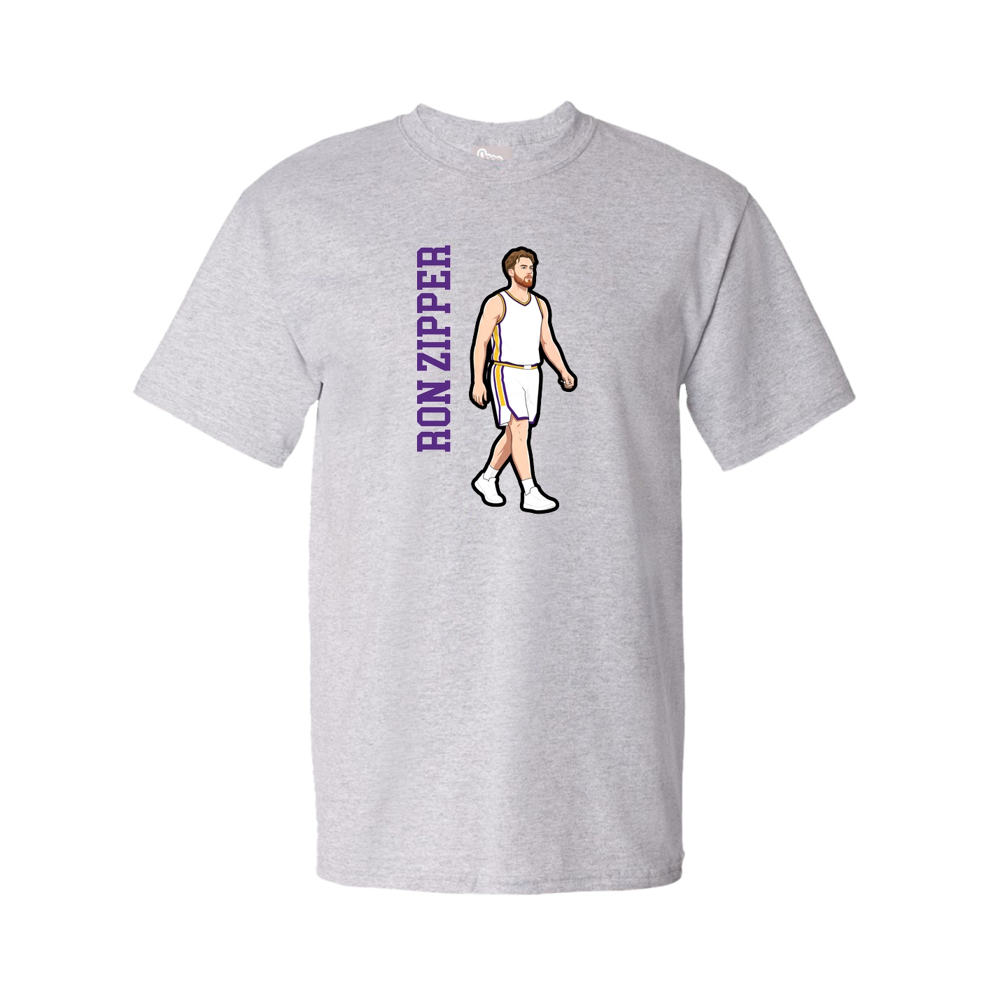Tee — Name Vertical in Grey