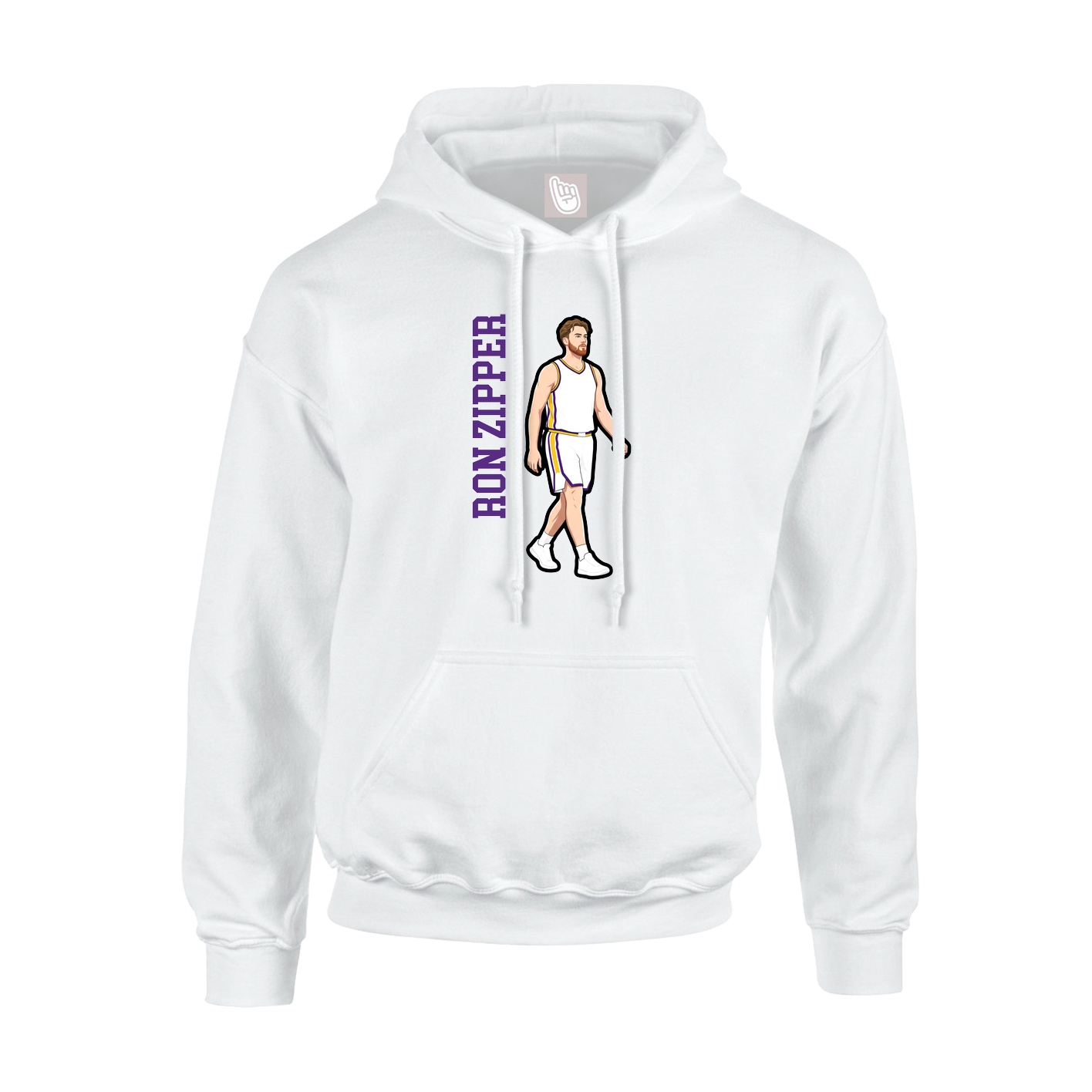 Hoodie — Name Vertical in White