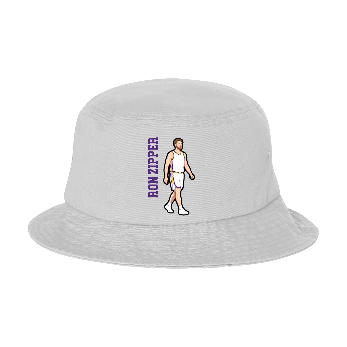 Bucket Cap — Name Vertical in White