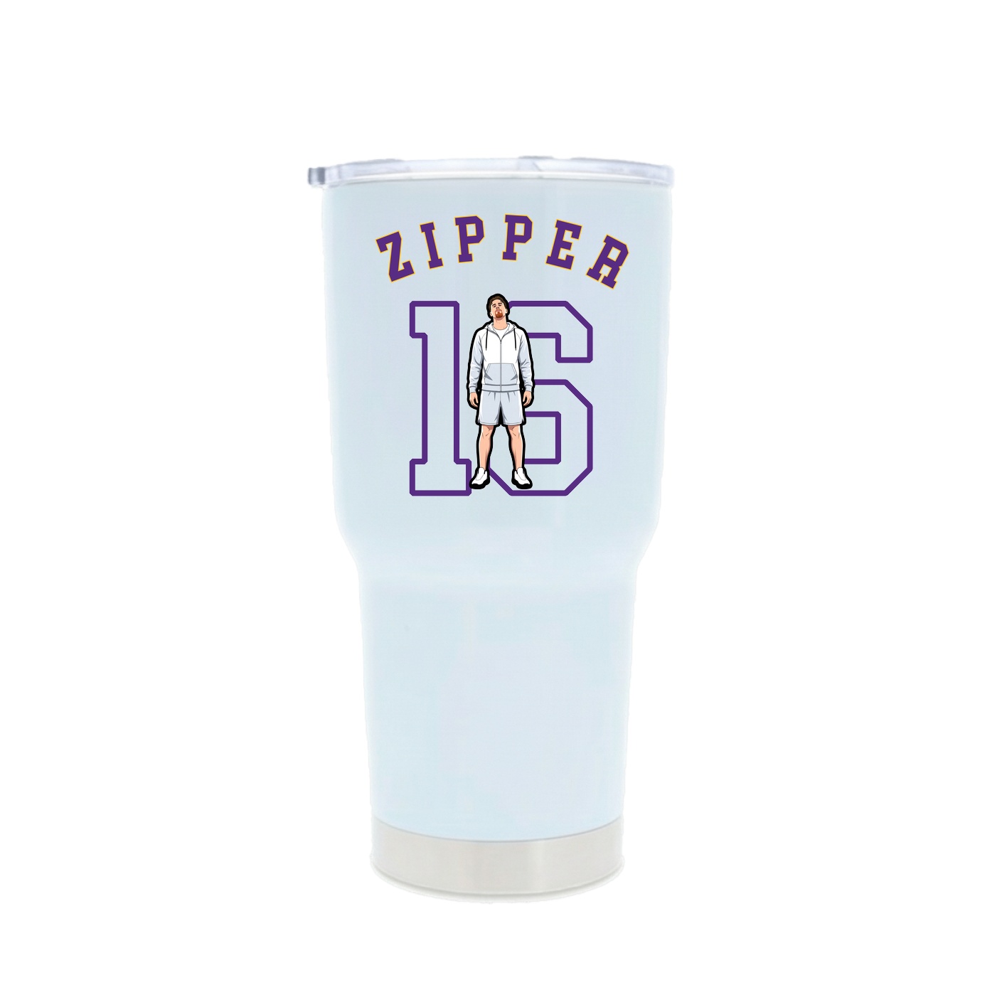 30oz Stainless Steel Tumbler — Shirsey Arch in White