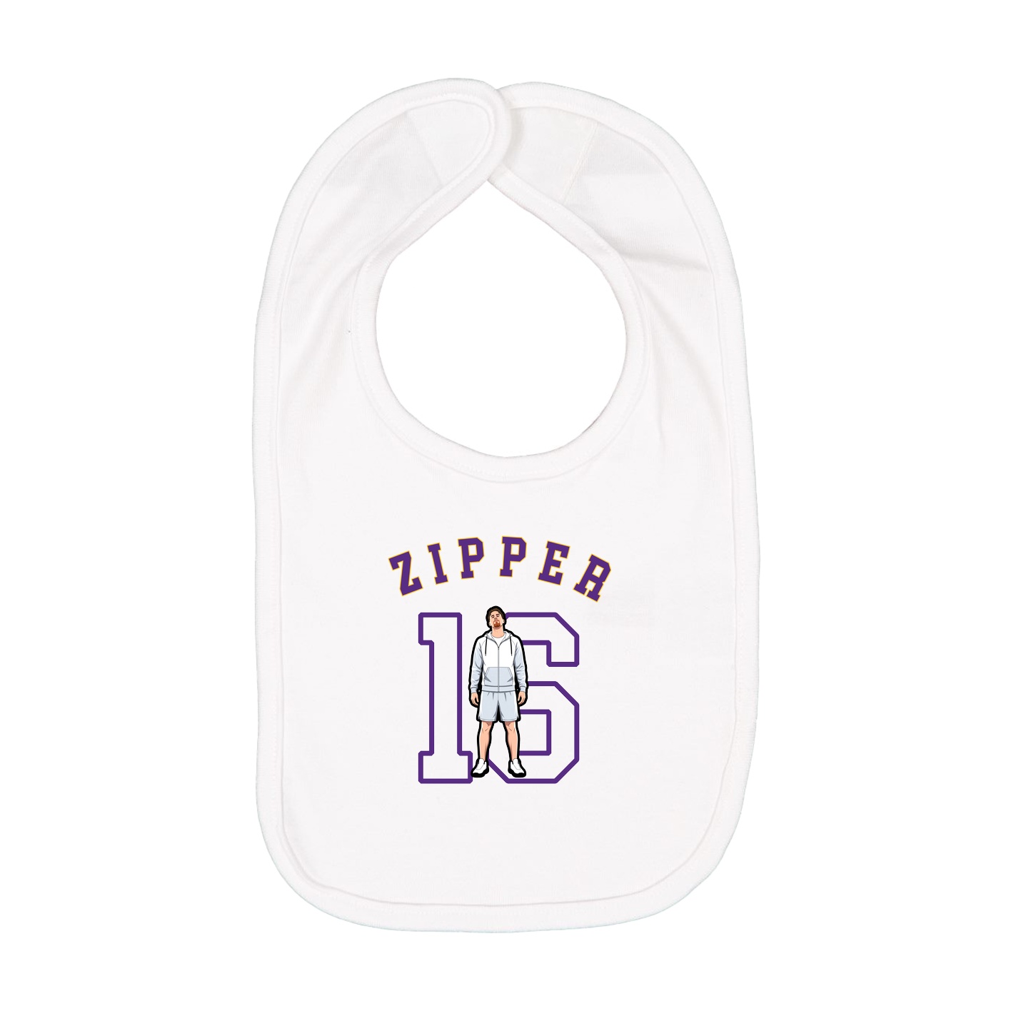 Infant Bib — Shirsey Arch in White