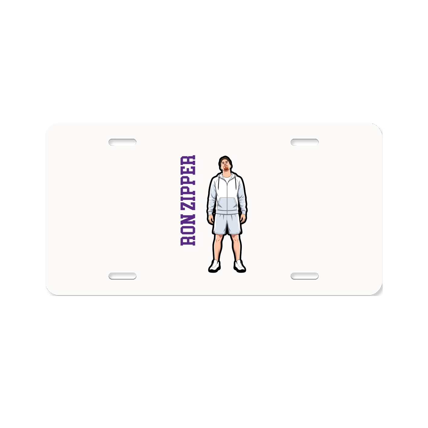 License Plate — Name Vertical in Classic