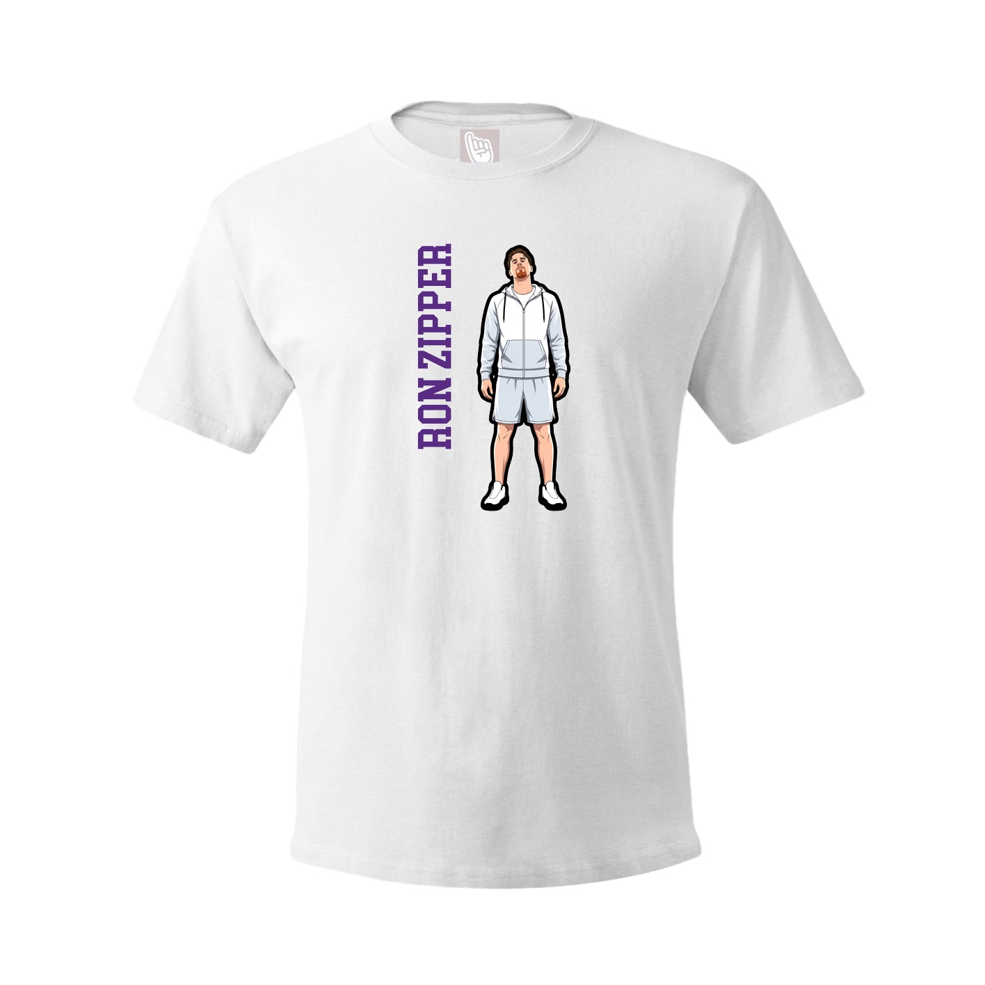 Youth Tee — Name Vertical in White