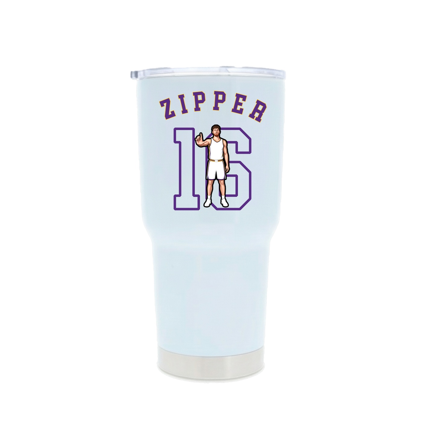 30oz Stainless Steel Tumbler — Shirsey Arch in White