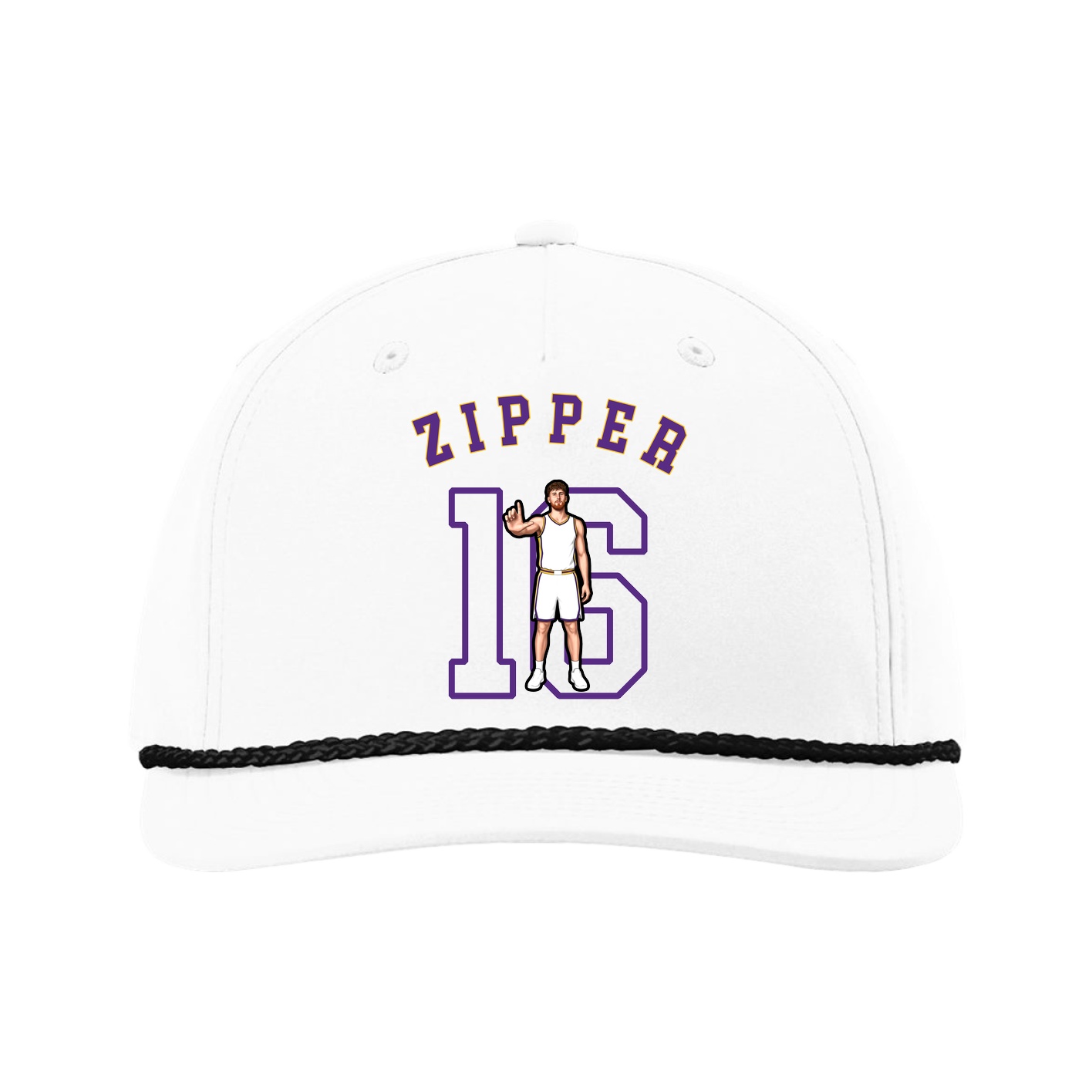 Five-Panel Classic Rope Cap — Shirsey Arch in White